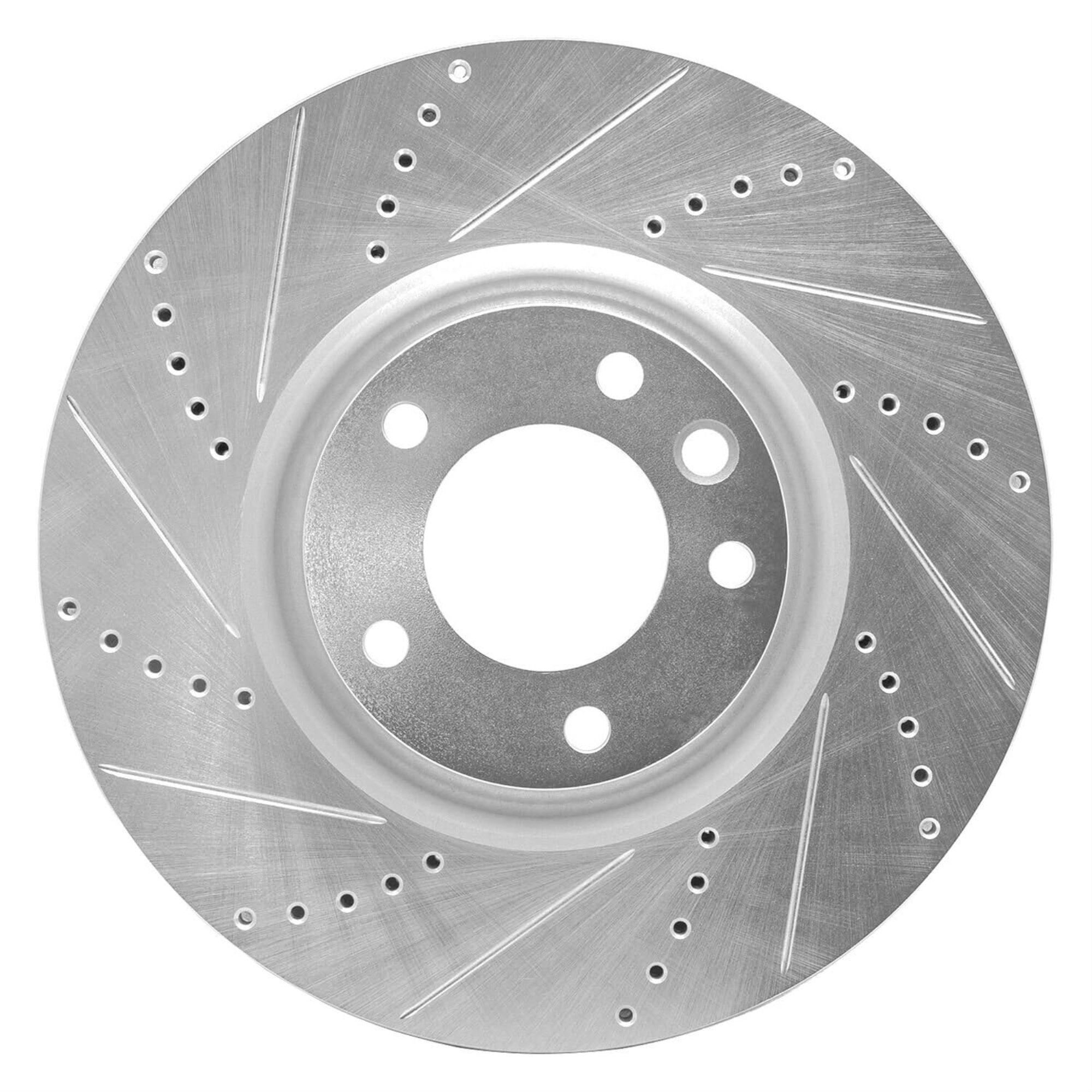 R1 Concepts Brake Rotor Drilled And Slotted Silver Edz-02092L