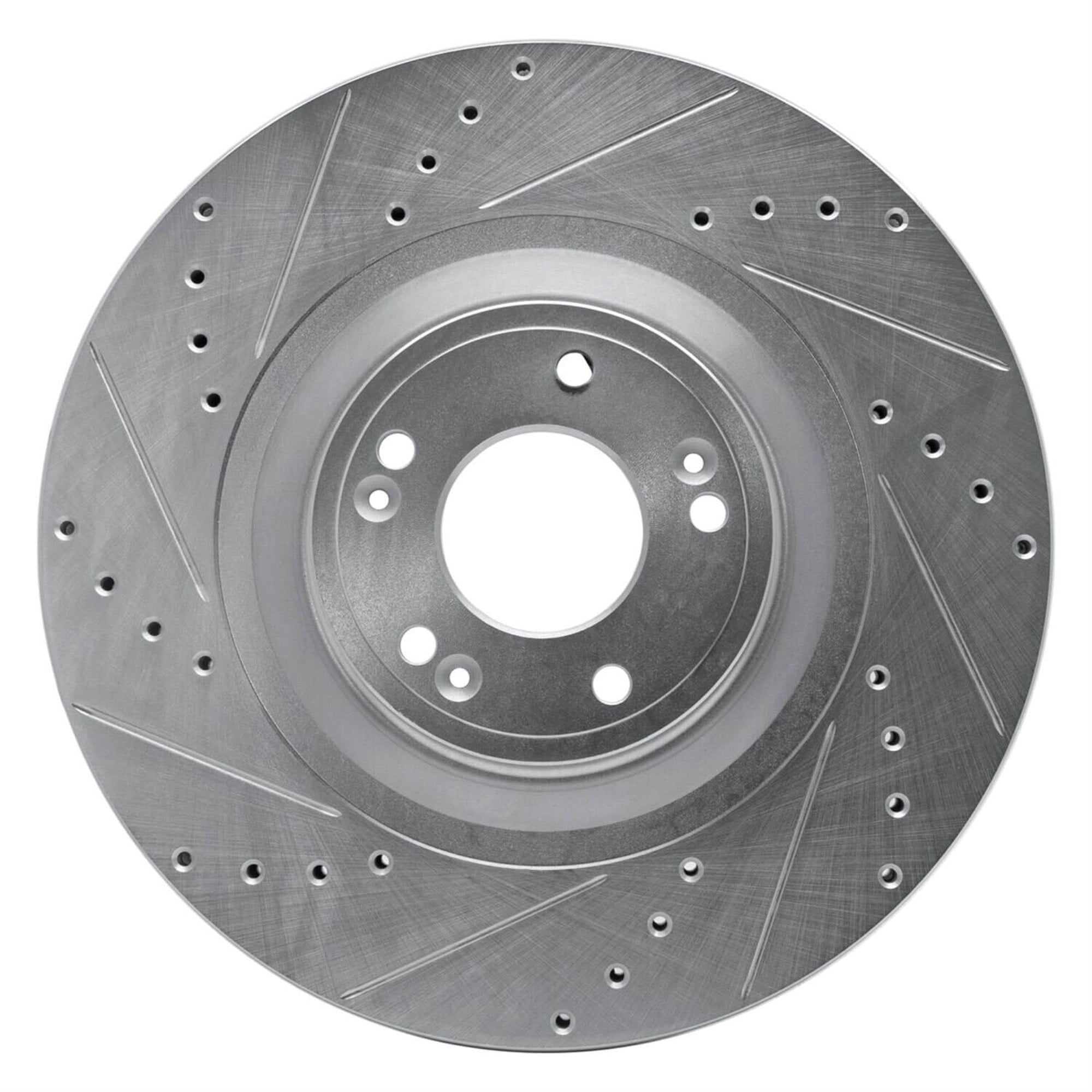 R1 Concepts Brake Rotor Drilled And Slotted Silver Edz-03040L