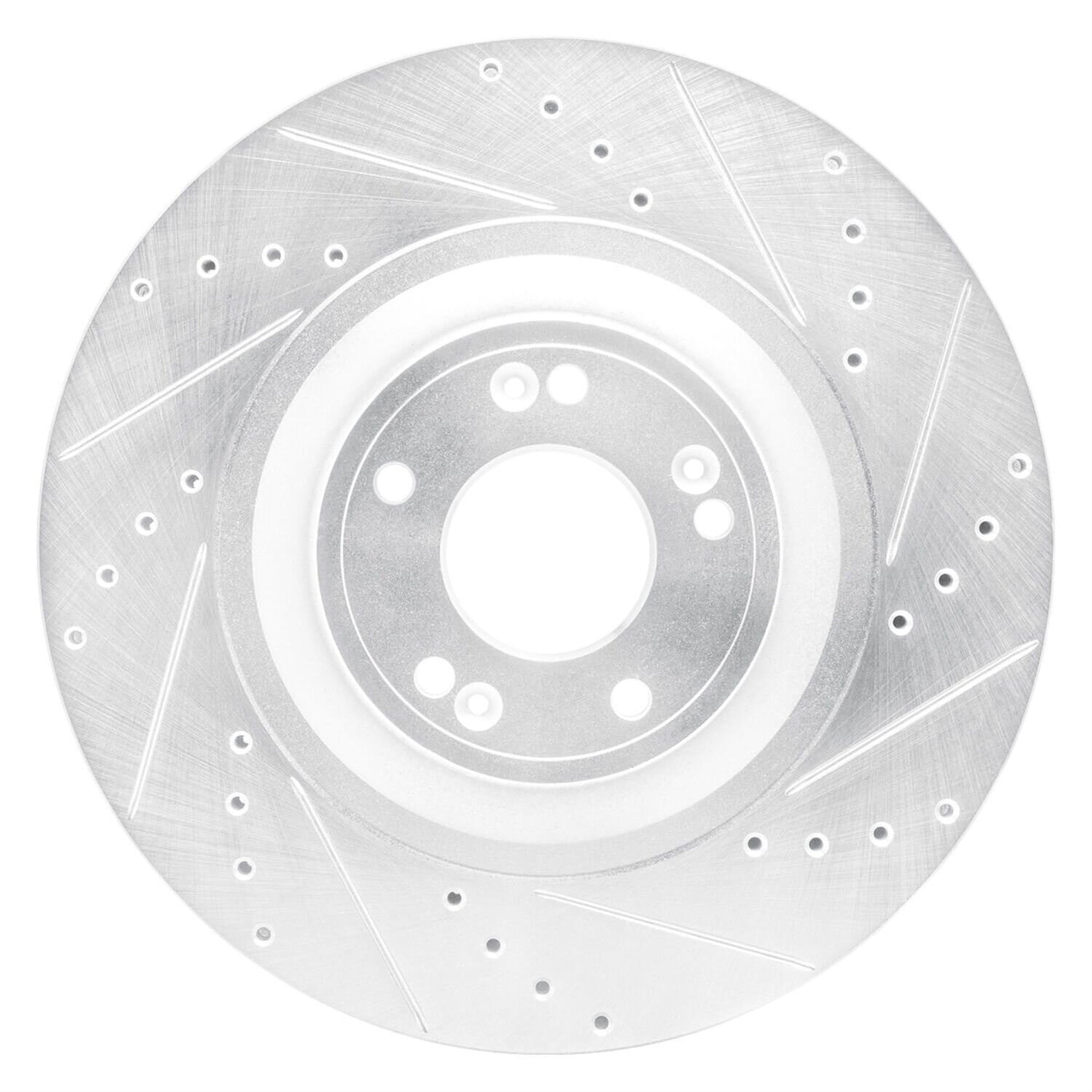 R1 Concepts Brake Rotor Drilled And Slotted Silver Edz-03040R