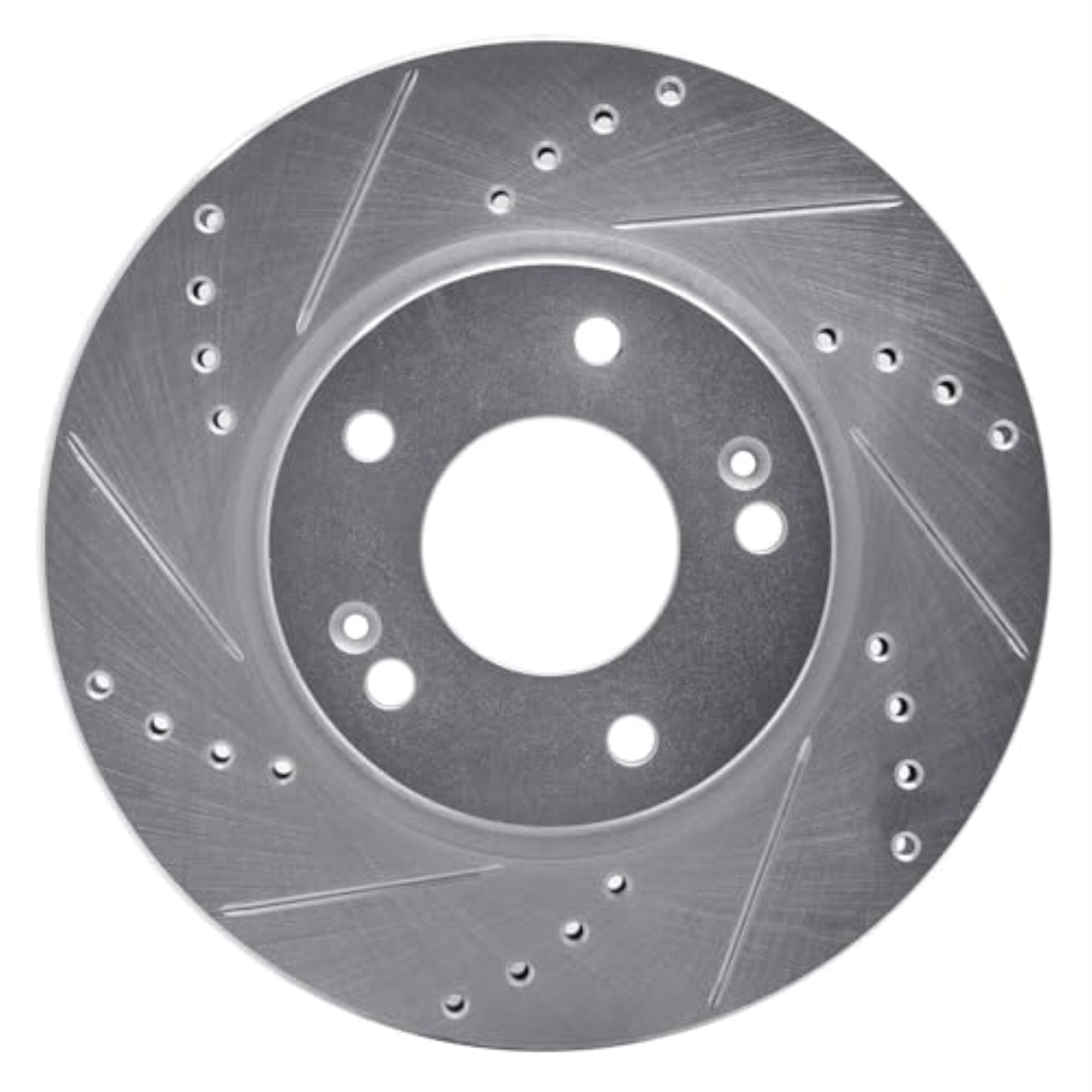 R1 Concepts Brake Rotor Drilled And Slotted Silver Edz-03055L