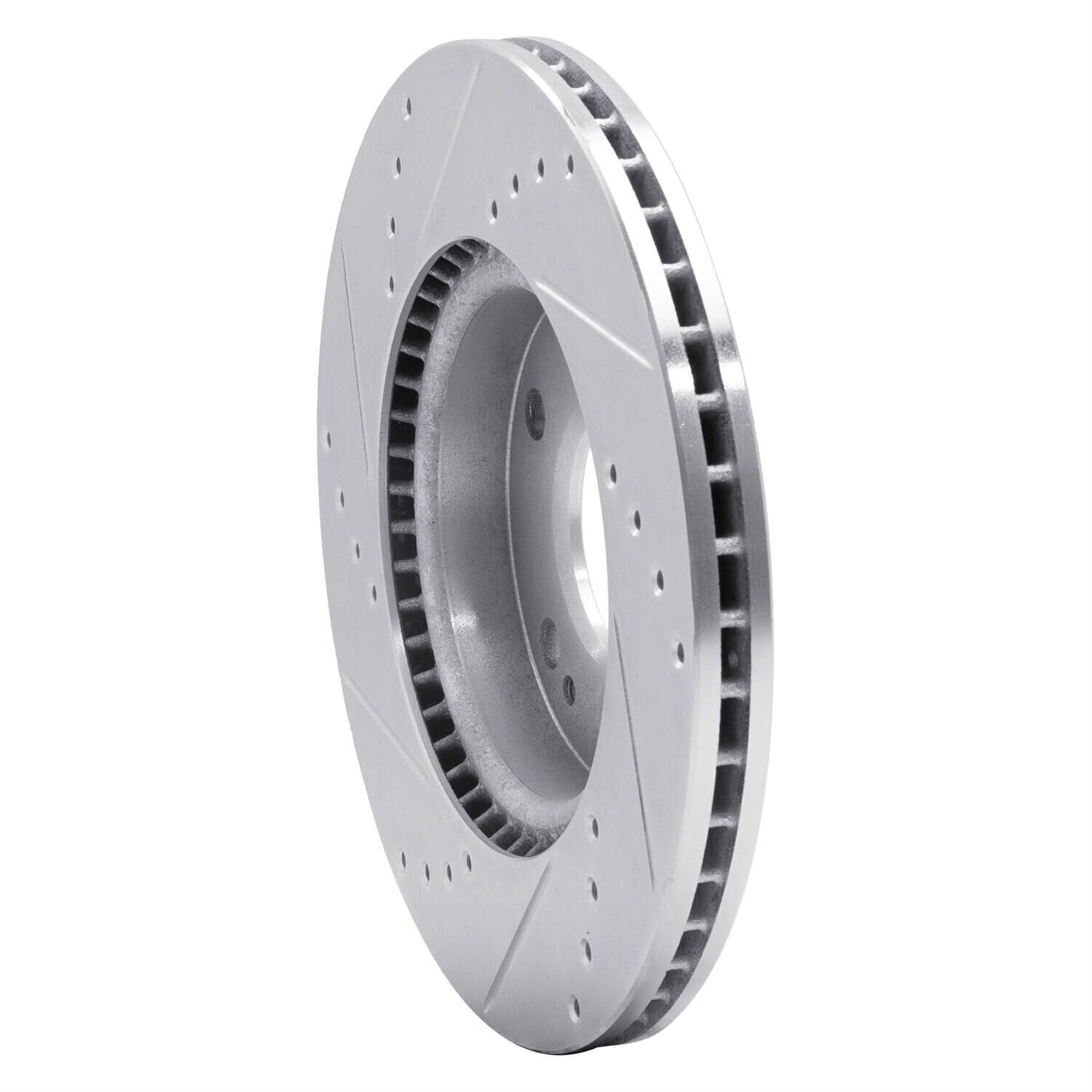 R1 Concepts Brake Rotor Drilled And Slotted Silver Edz-03055R