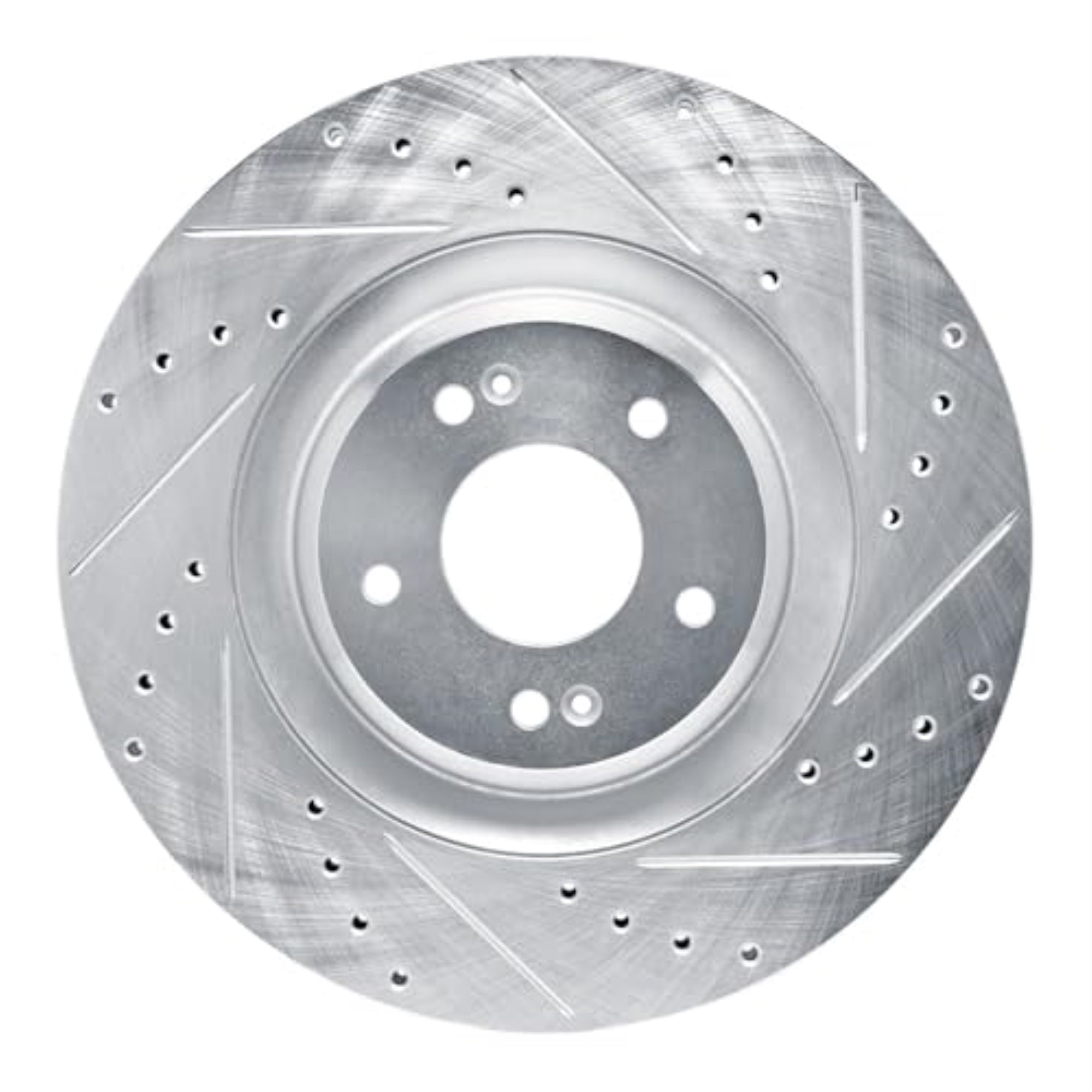R1 Concepts Brake Rotor Drilled And Slotted Silver Edz-03061R