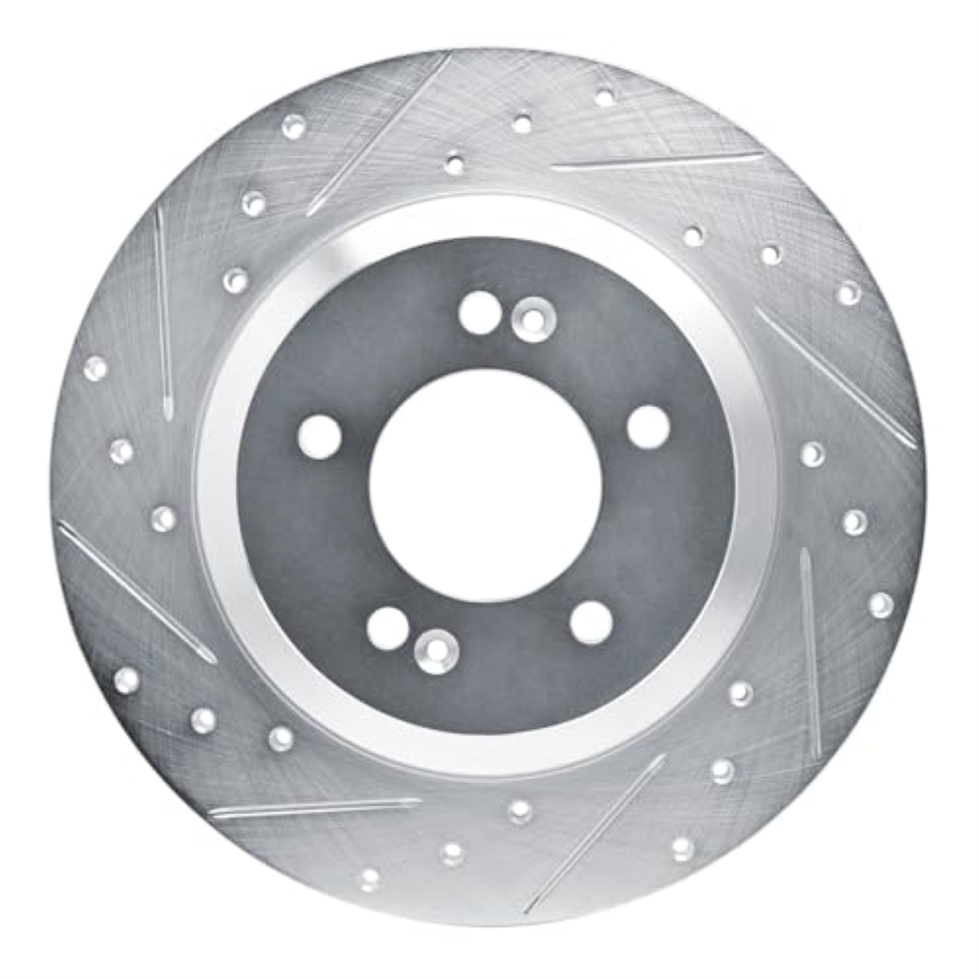R1 Concepts Brake Rotor Drilled And Slotted Silver Edz-03065L