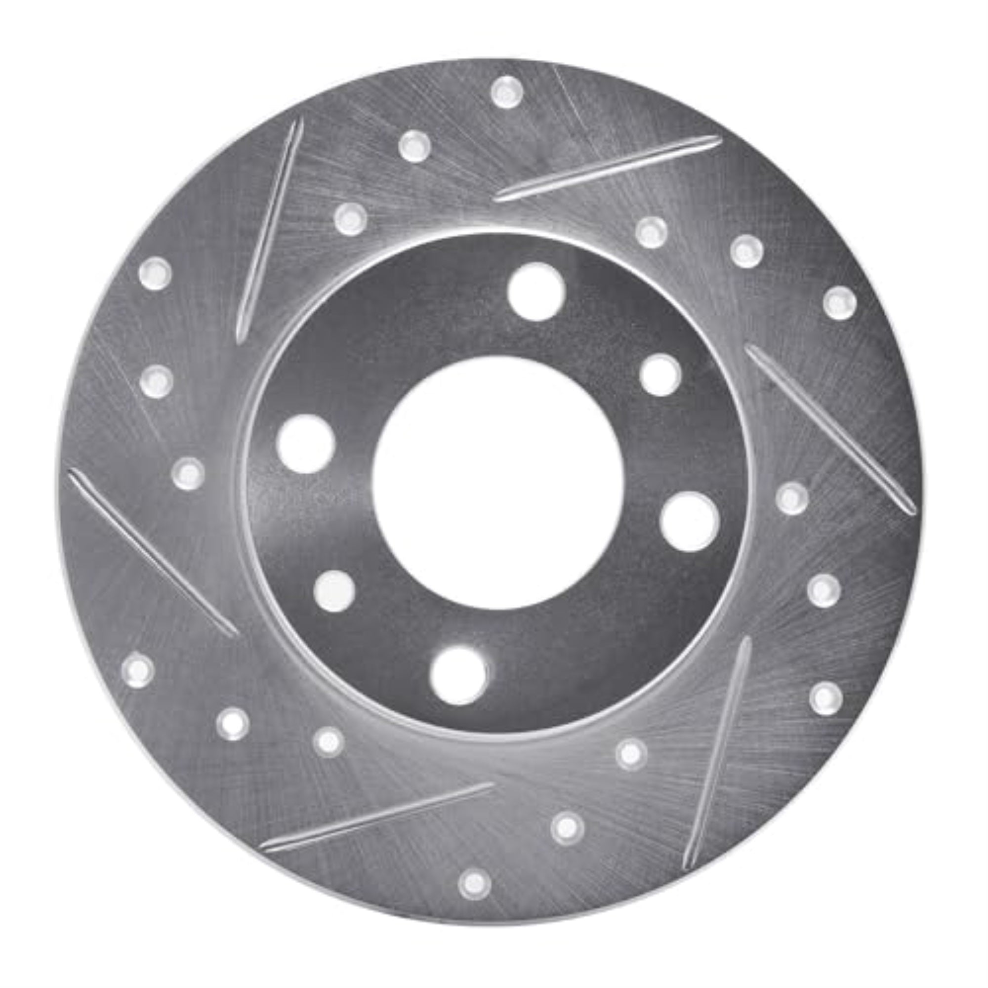 R1 Concepts Brake Rotor Drilled And Slotted Silver Edz-07000L