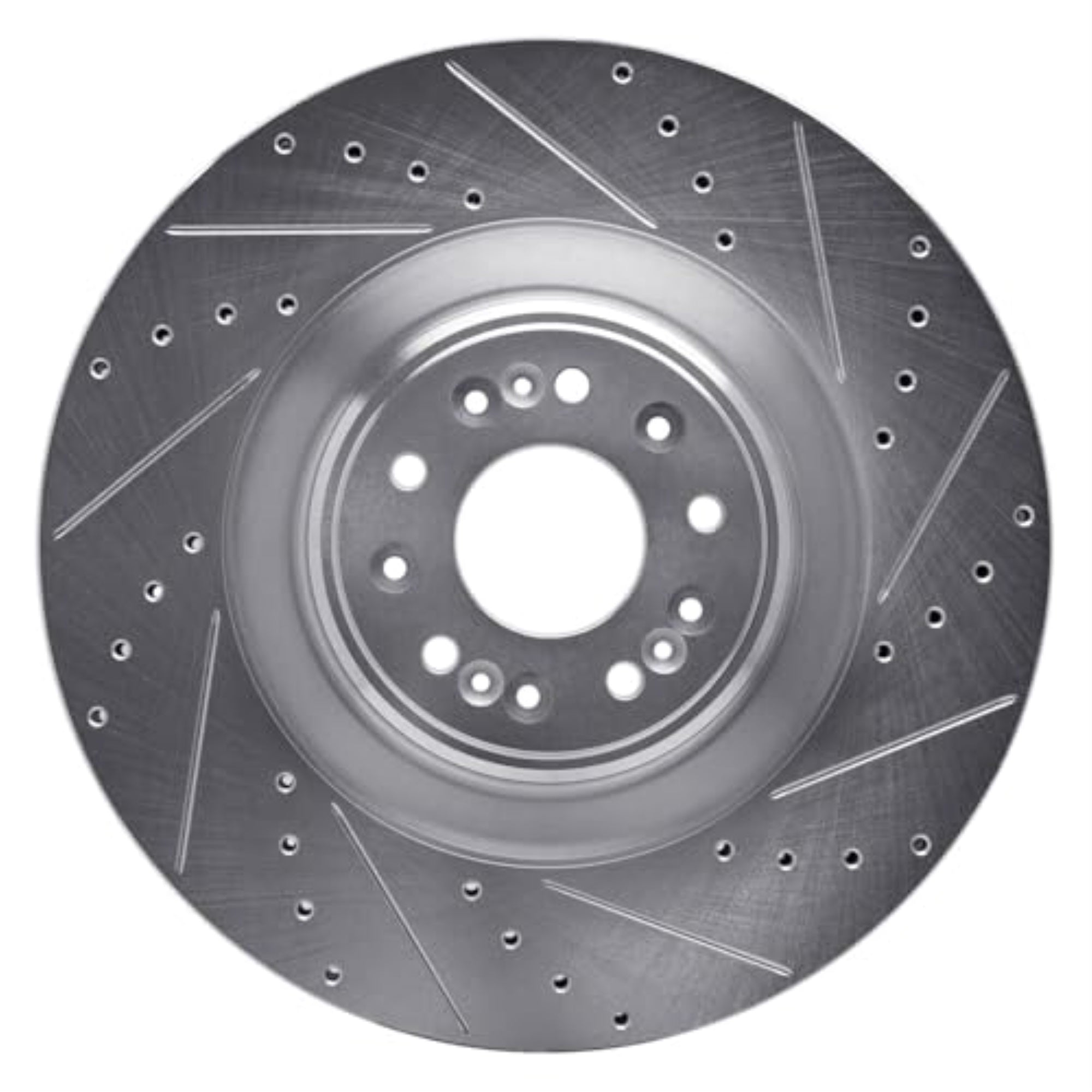 R1 Concepts Brake Rotor Drilled And Slotted Silver Edz-10001R