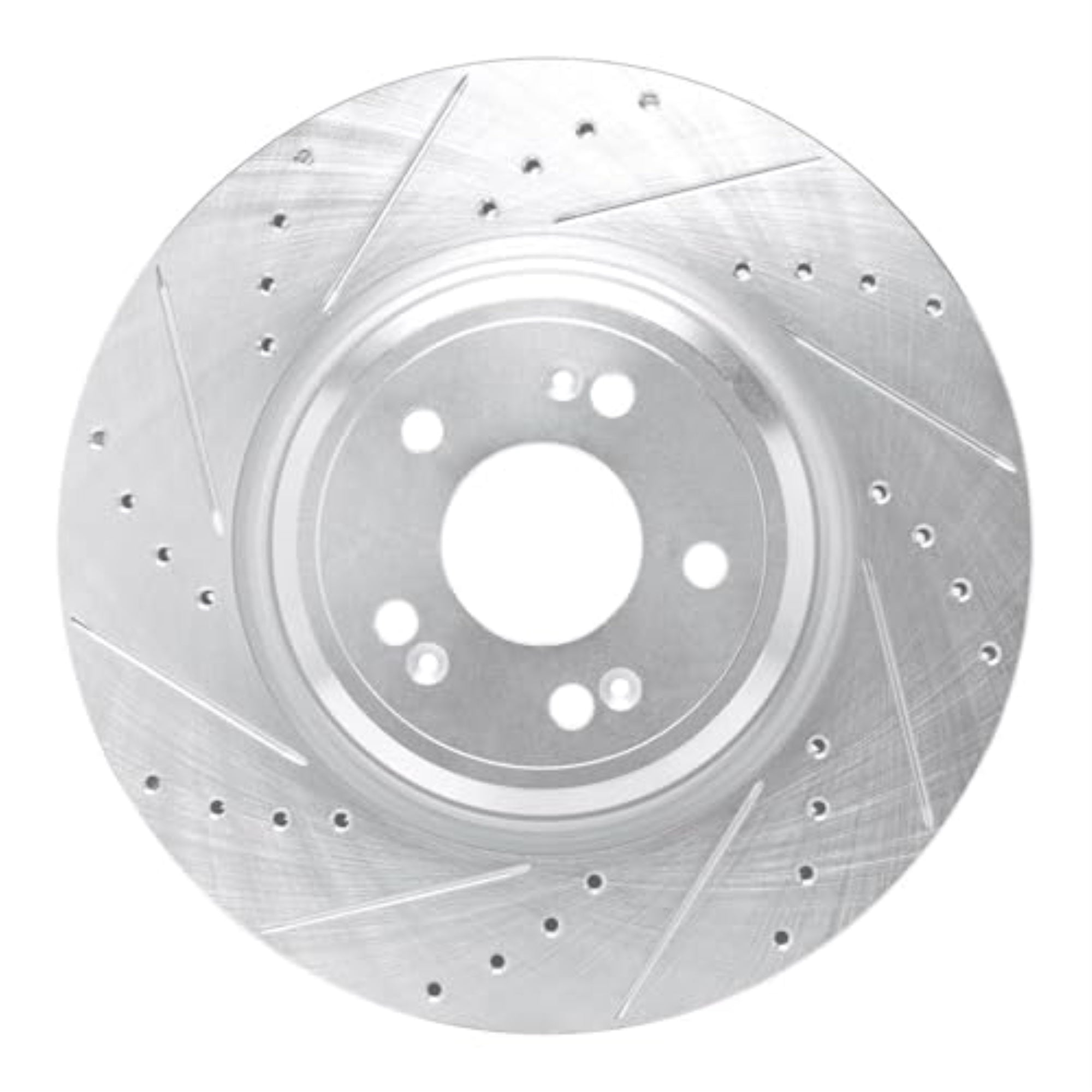 R1 Concepts Brake Rotor Drilled And Slotted Silver Edz-10008L