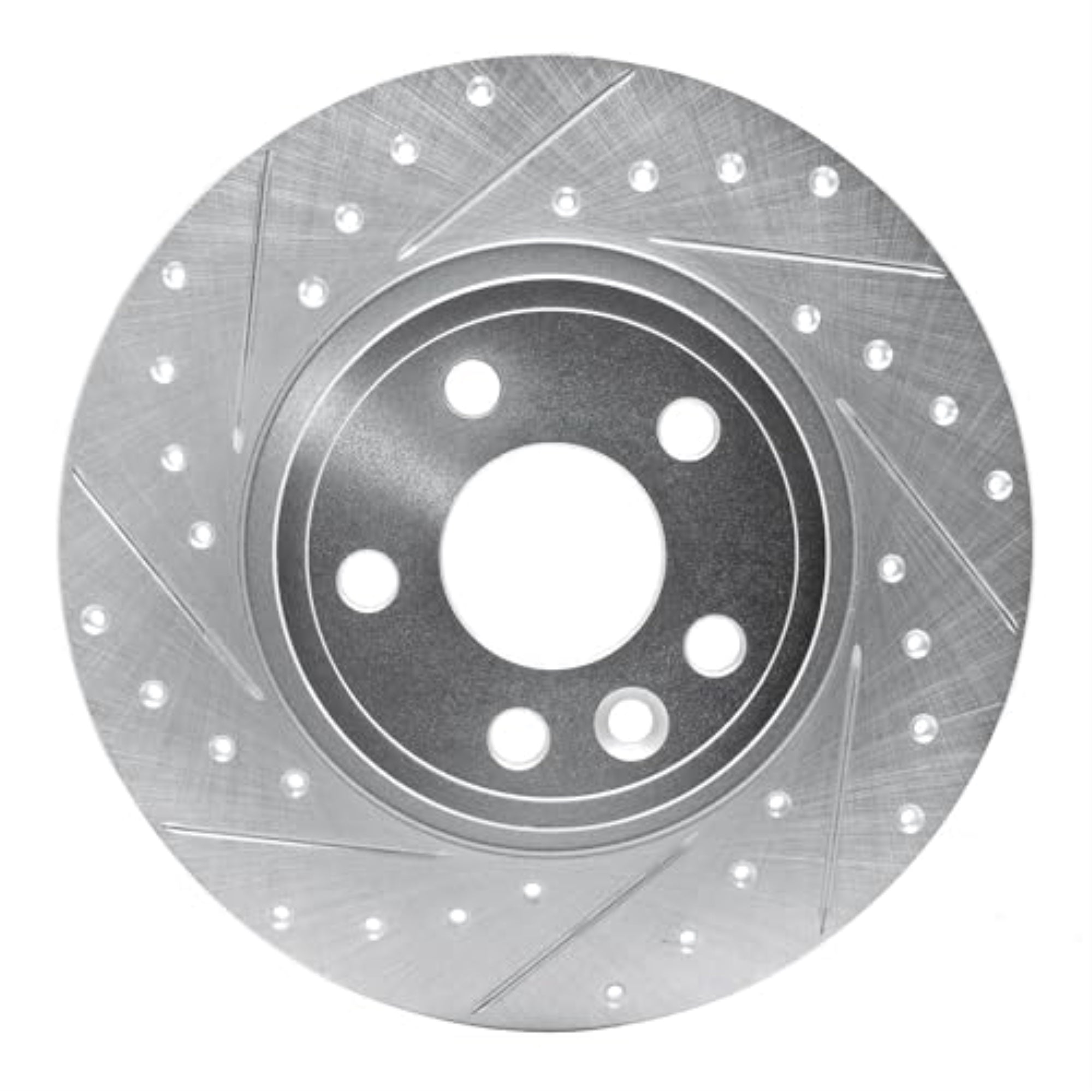 R1 Concepts Brake Rotor Drilled And Slotted Silver Edz-11027L