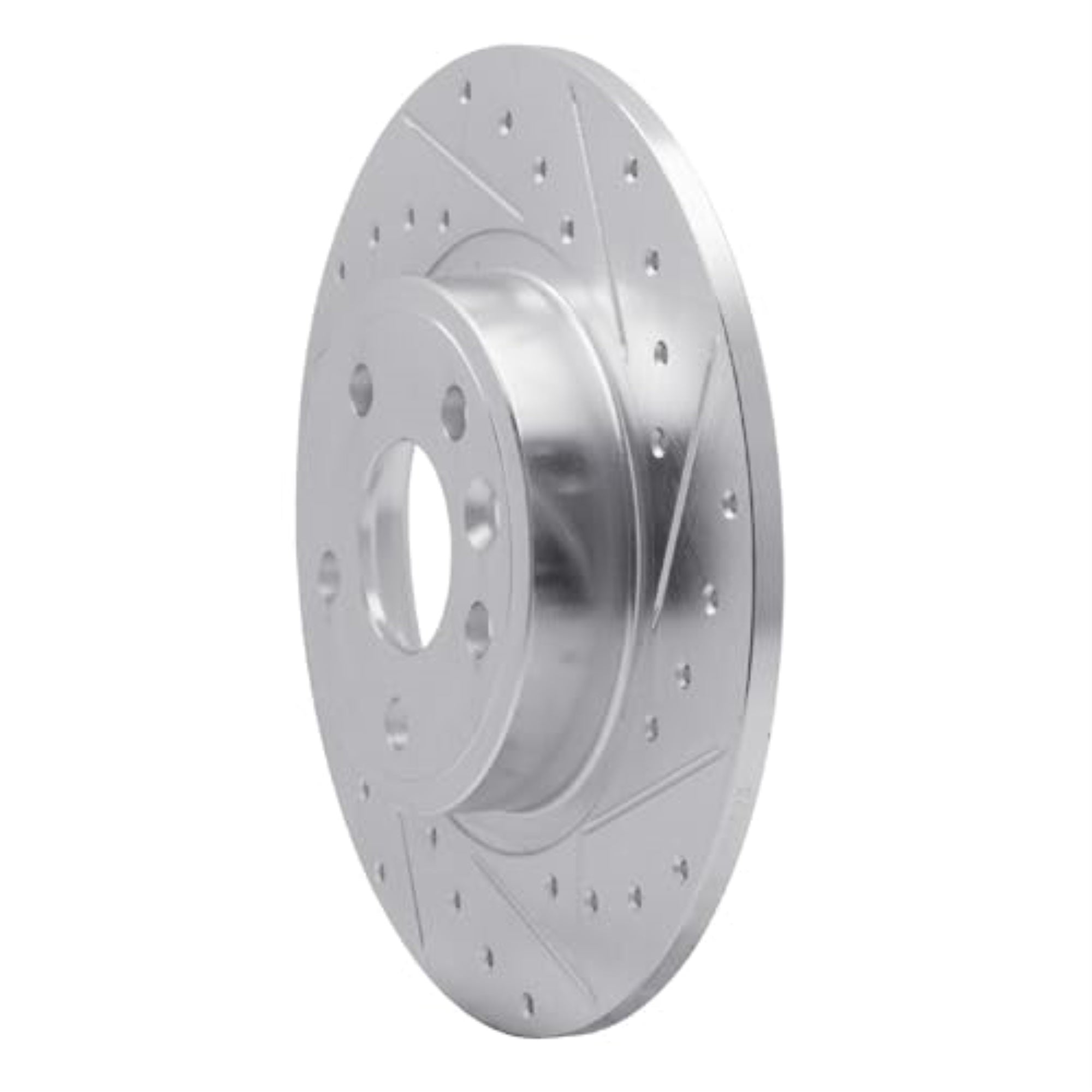 R1 Concepts Brake Rotor Drilled And Slotted Silver Edz-11027R