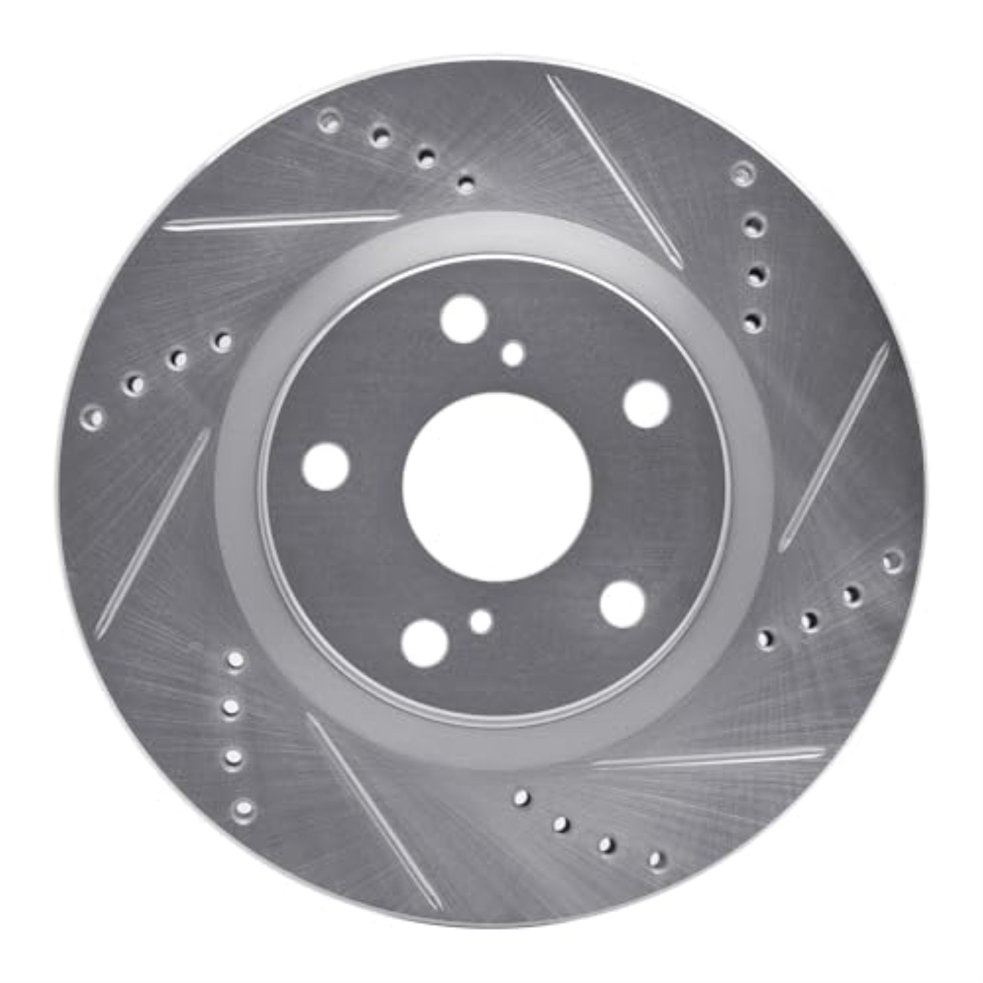 R1 Concepts Brake Rotor Drilled and Slotted Silver EDZ-11036R