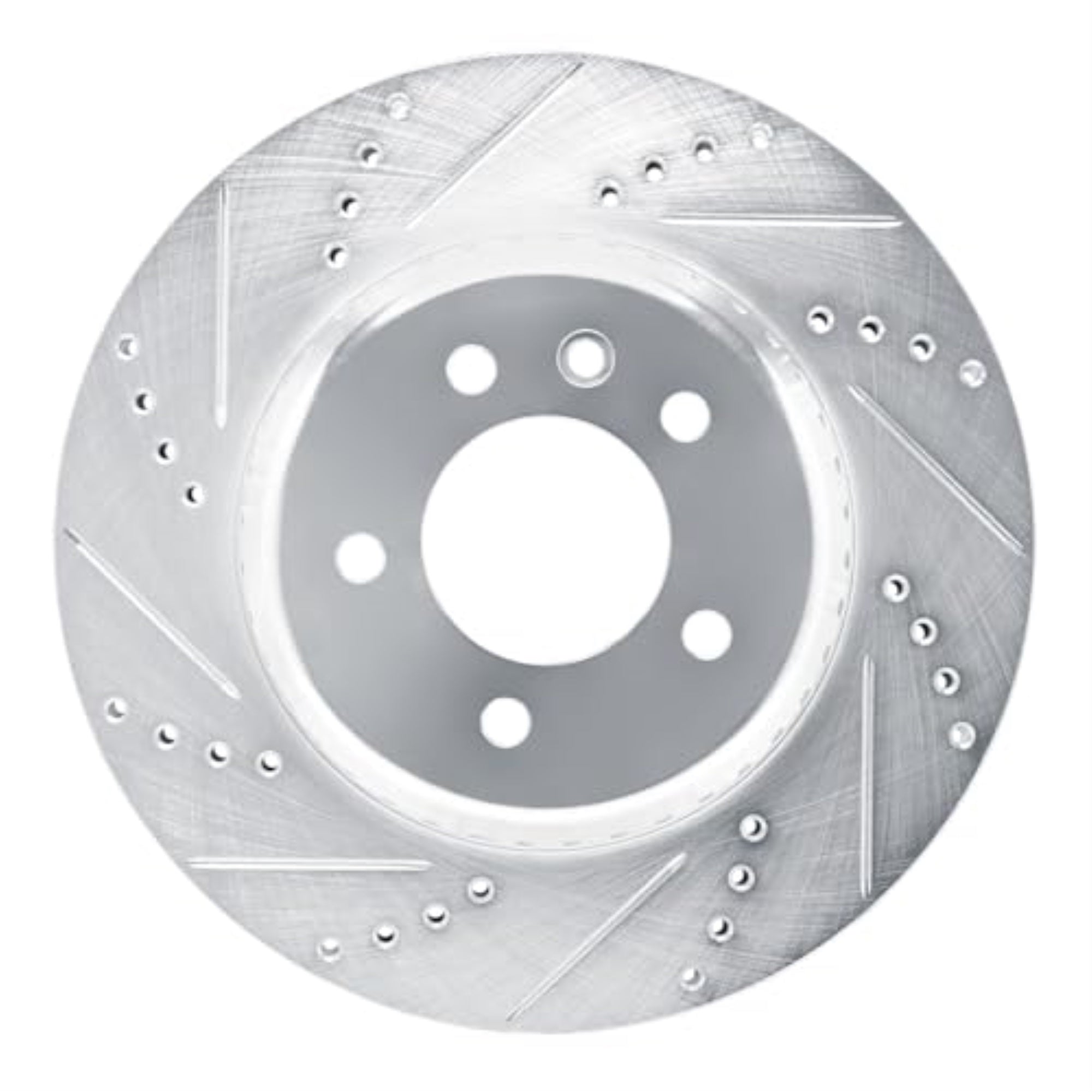 R1 Concepts Brake Rotor Drilled And Slotted Silver Edz-11037L