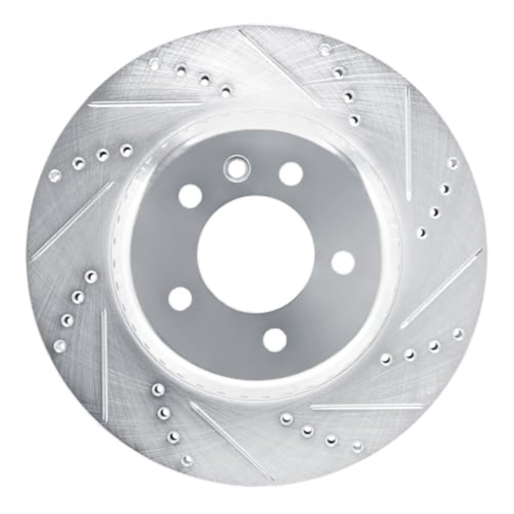 R1 Concepts Brake Rotor Drilled And Slotted Silver Edz-11037R