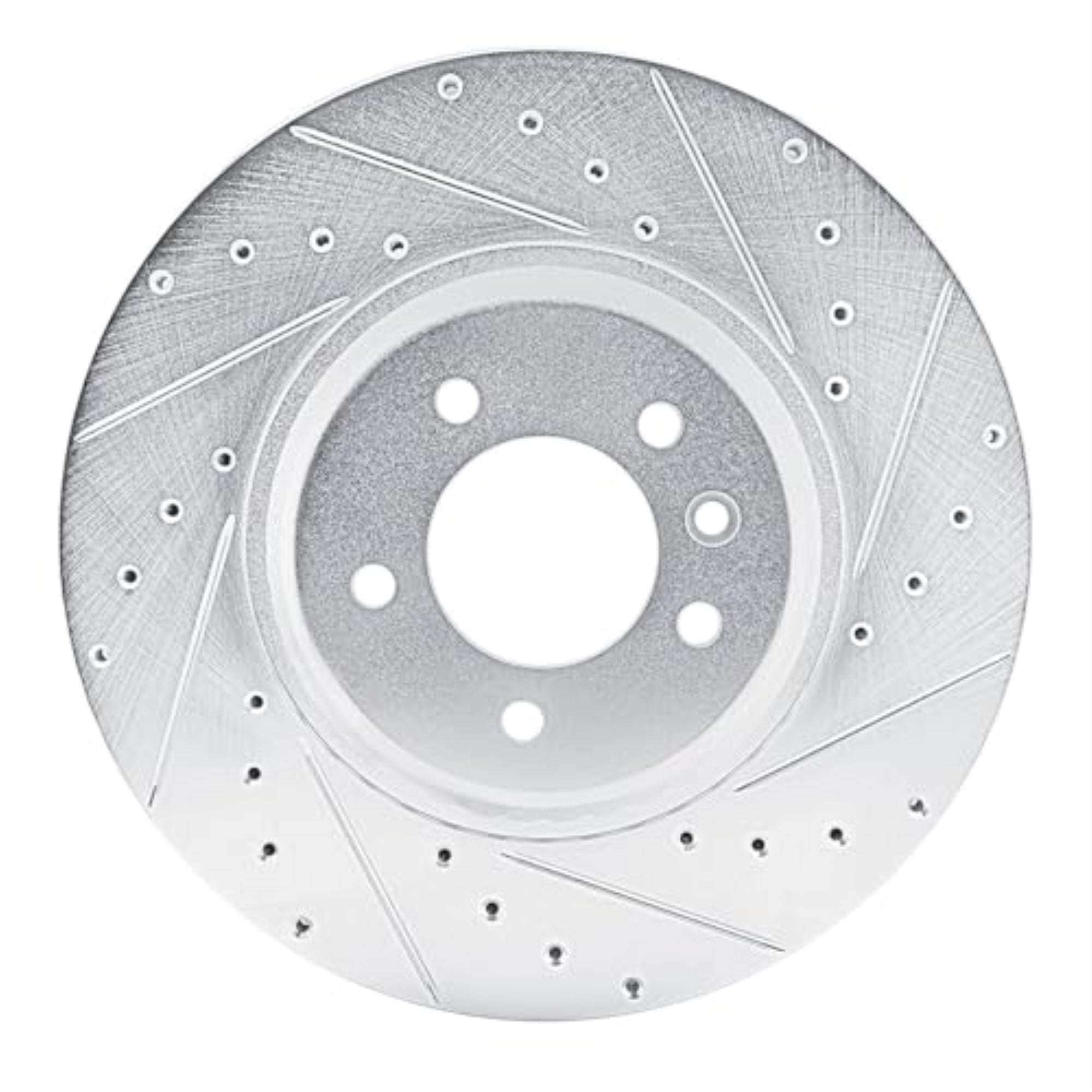 R1 Concepts Brake Rotor Drilled And Slotted Silver Edz-11038R