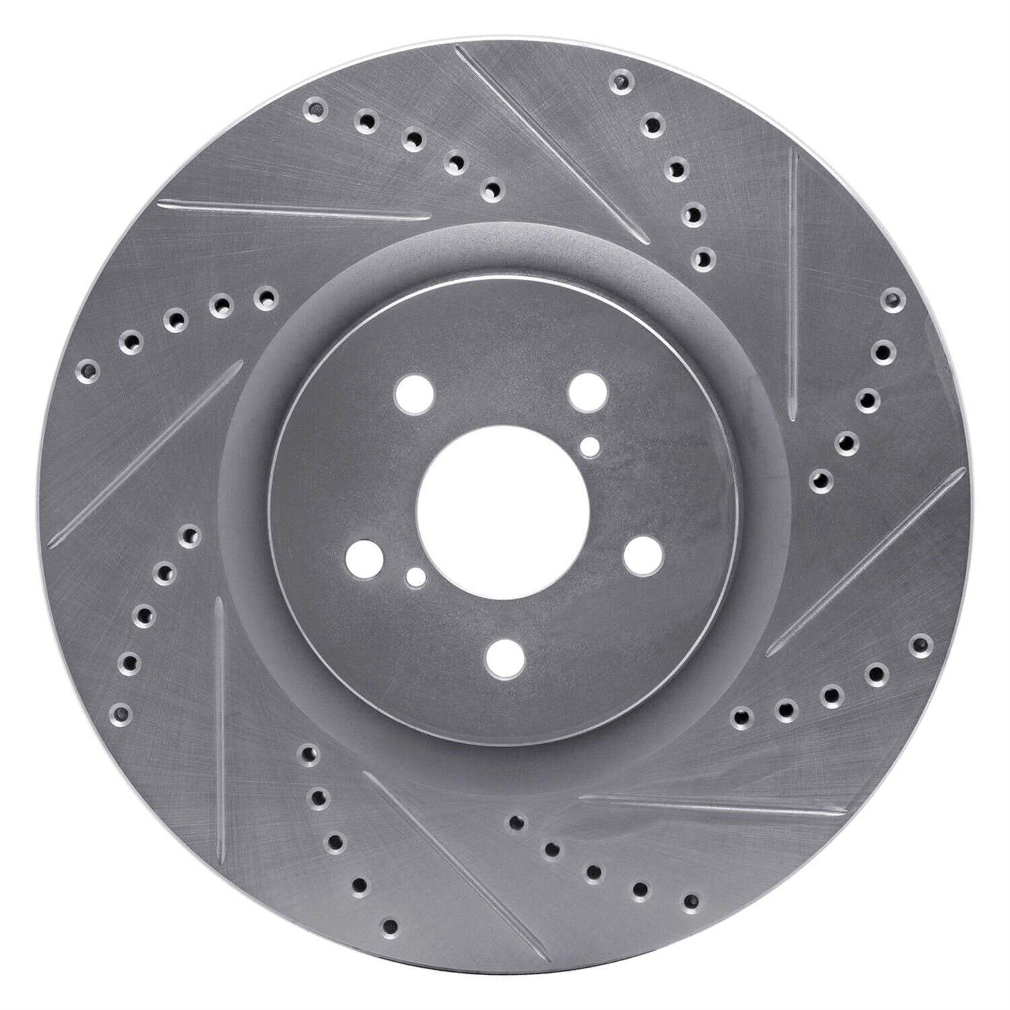 R1 Concepts Brake Rotor Drilled And Slotted Silver Edz-13014R