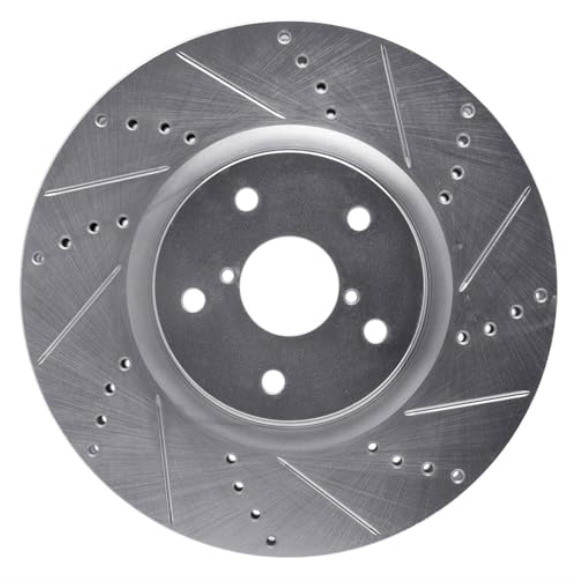 R1 Concepts Brake Rotor Drilled And Slotted Silver Edz-13016R