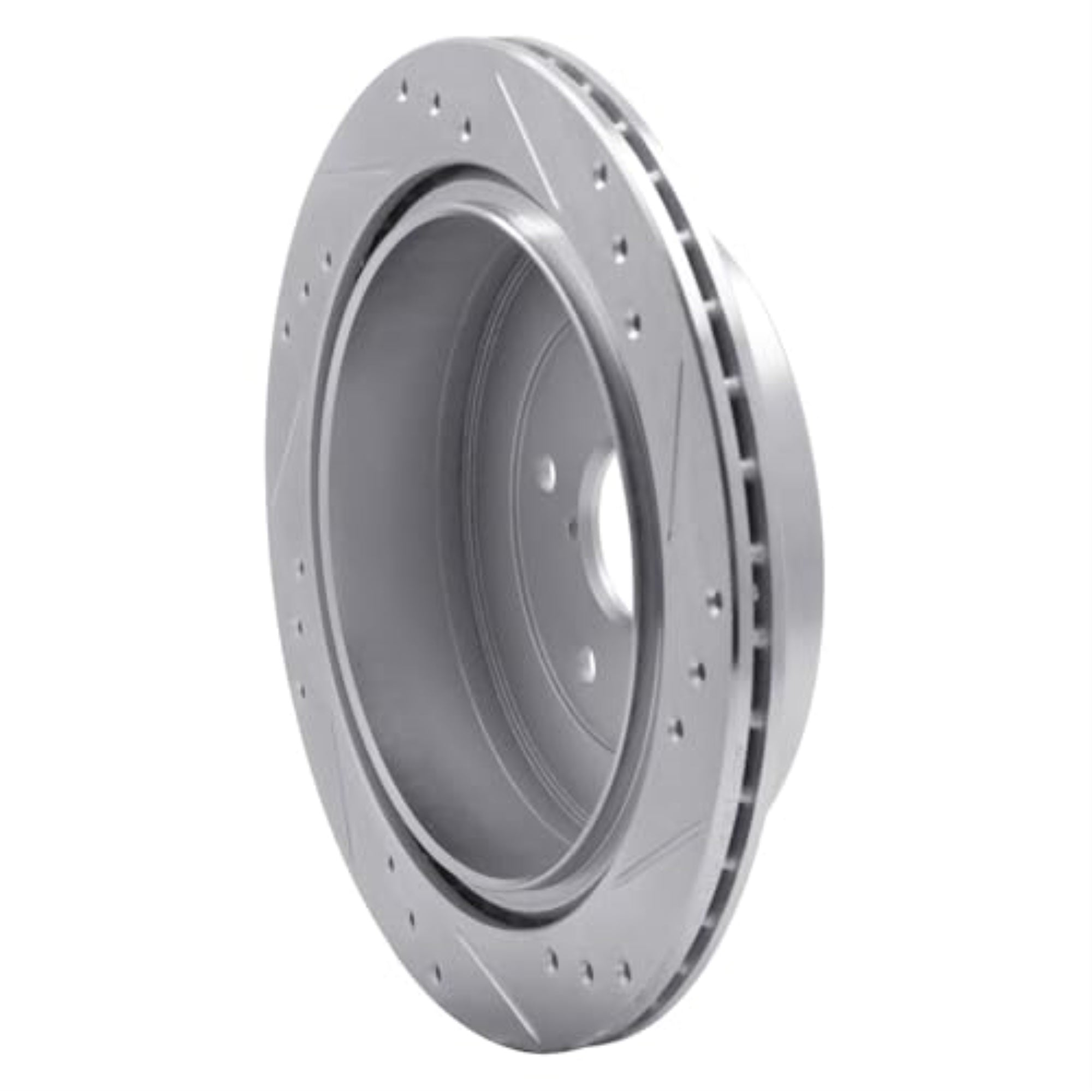 R1 Concepts Brake Rotor Drilled And Slotted Silver Edz-13036L