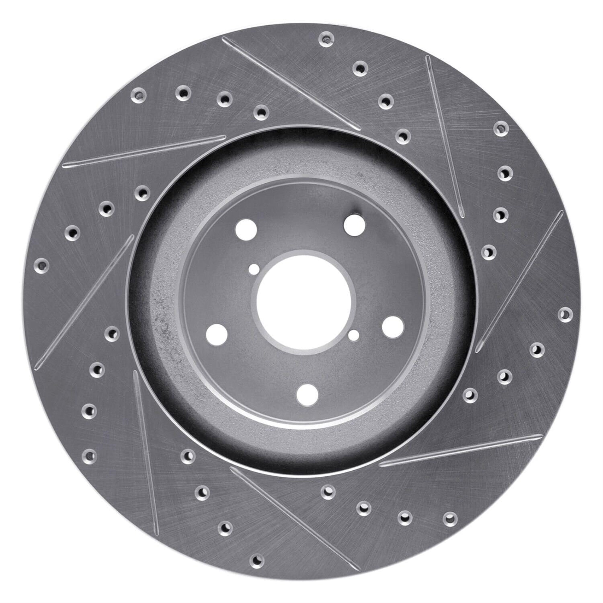 R1 Concepts Brake Rotor Drilled And Slotted Silver Edz-13043L