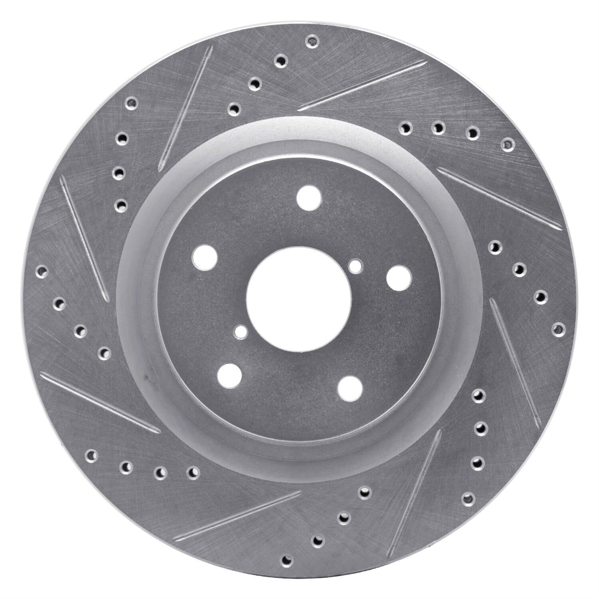R1 Concepts Brake Rotor Drilled And Slotted Silver Edz-13045L