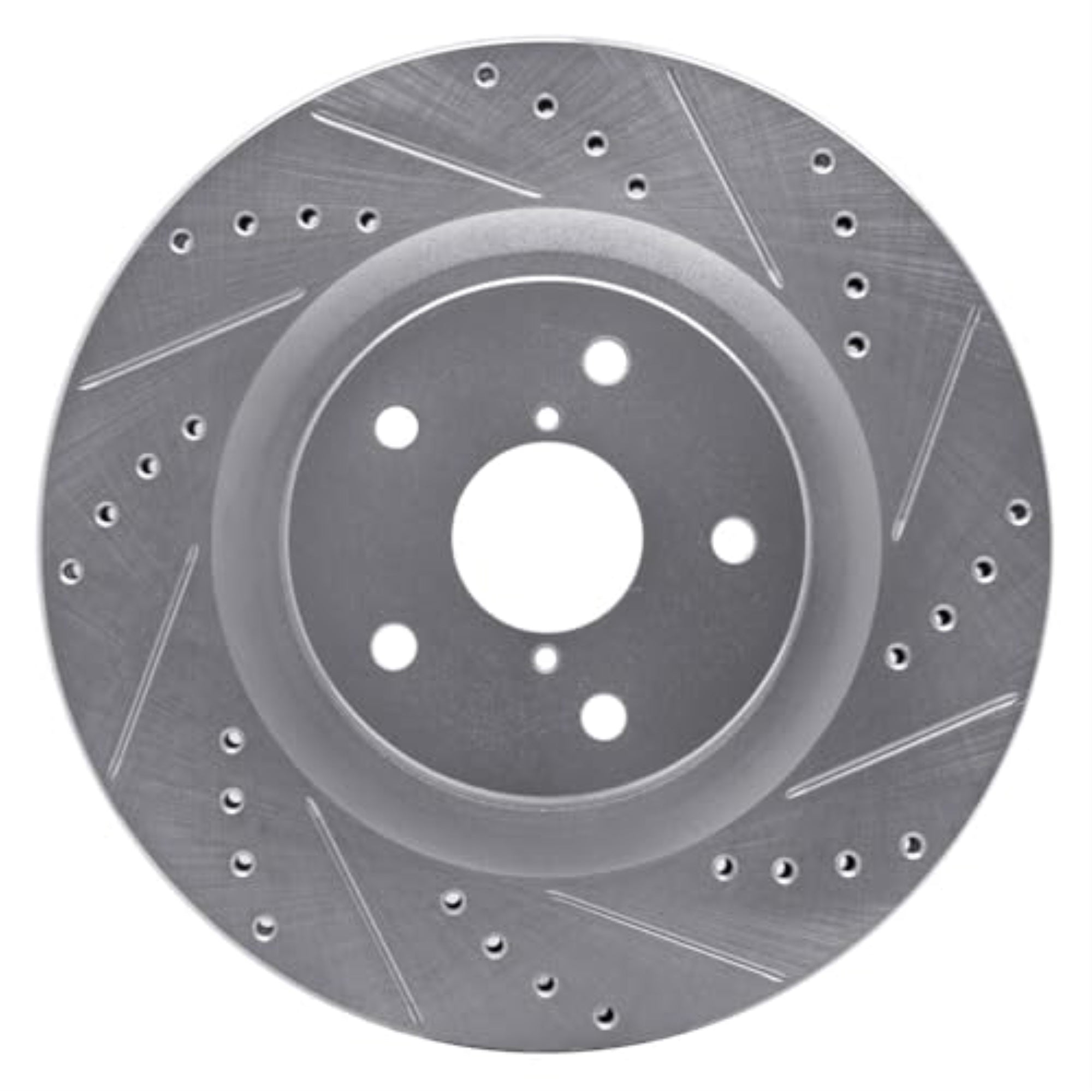 R1 Concepts Brake Rotor Drilled And Slotted Silver Edz-13045R