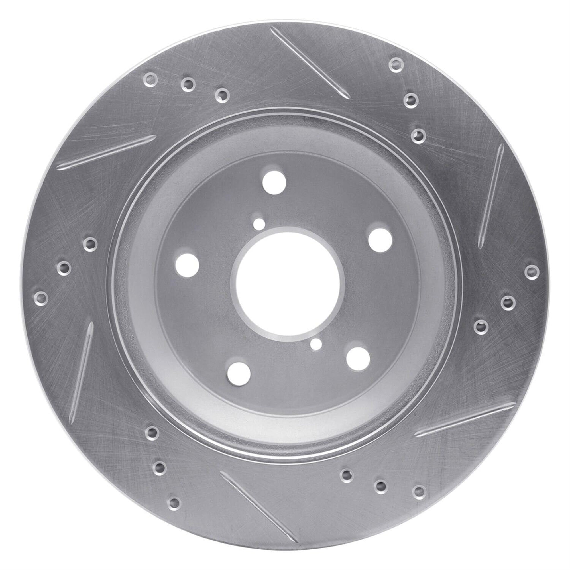 R1 Concepts Brake Rotor Drilled And Slotted Silver Edz-13046L