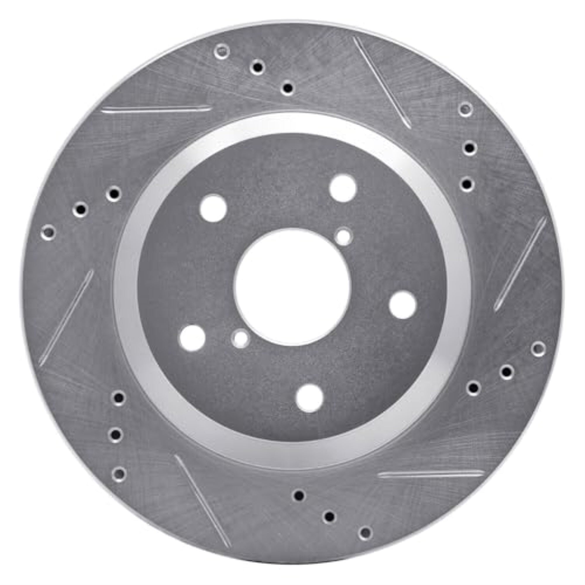 R1 Concepts Brake Rotor Drilled And Slotted Silver Edz-13046R