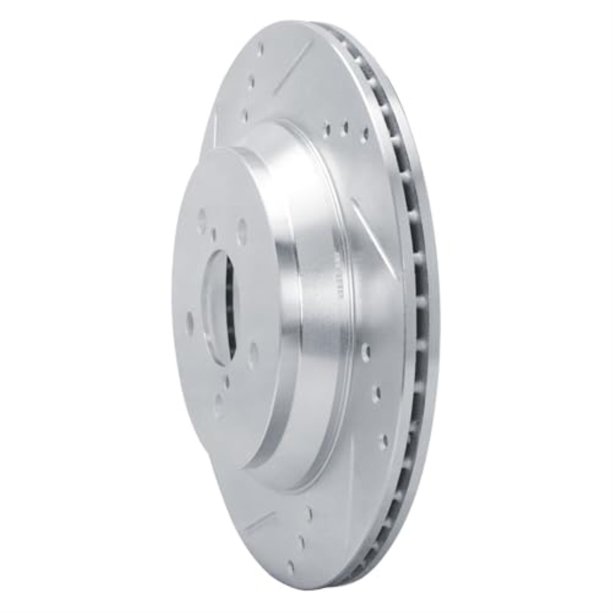R1 Concepts Brake Rotor Drilled And Slotted Silver Edz-13047L