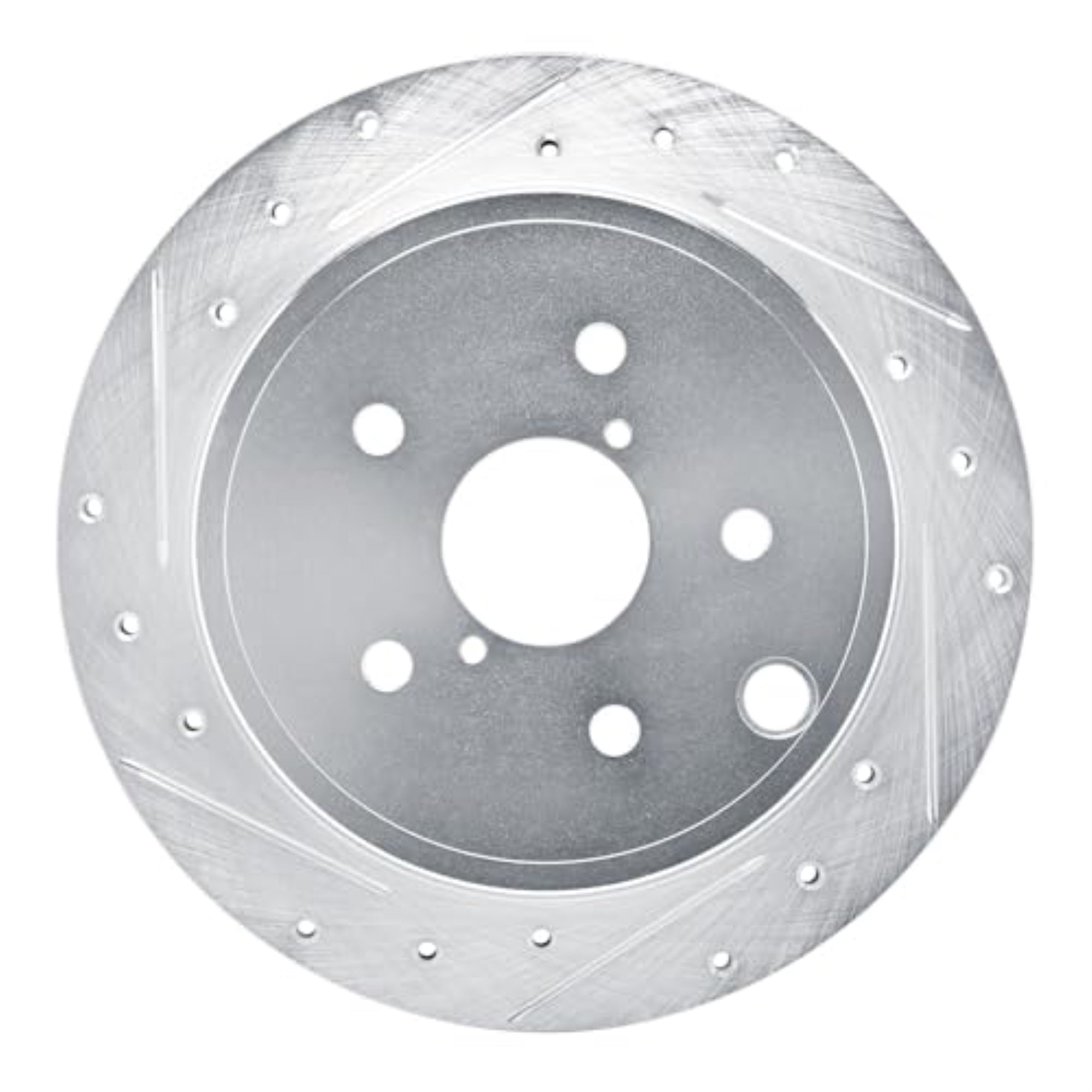 R1 Concepts Brake Rotor Drilled And Slotted Silver Edz-13050L