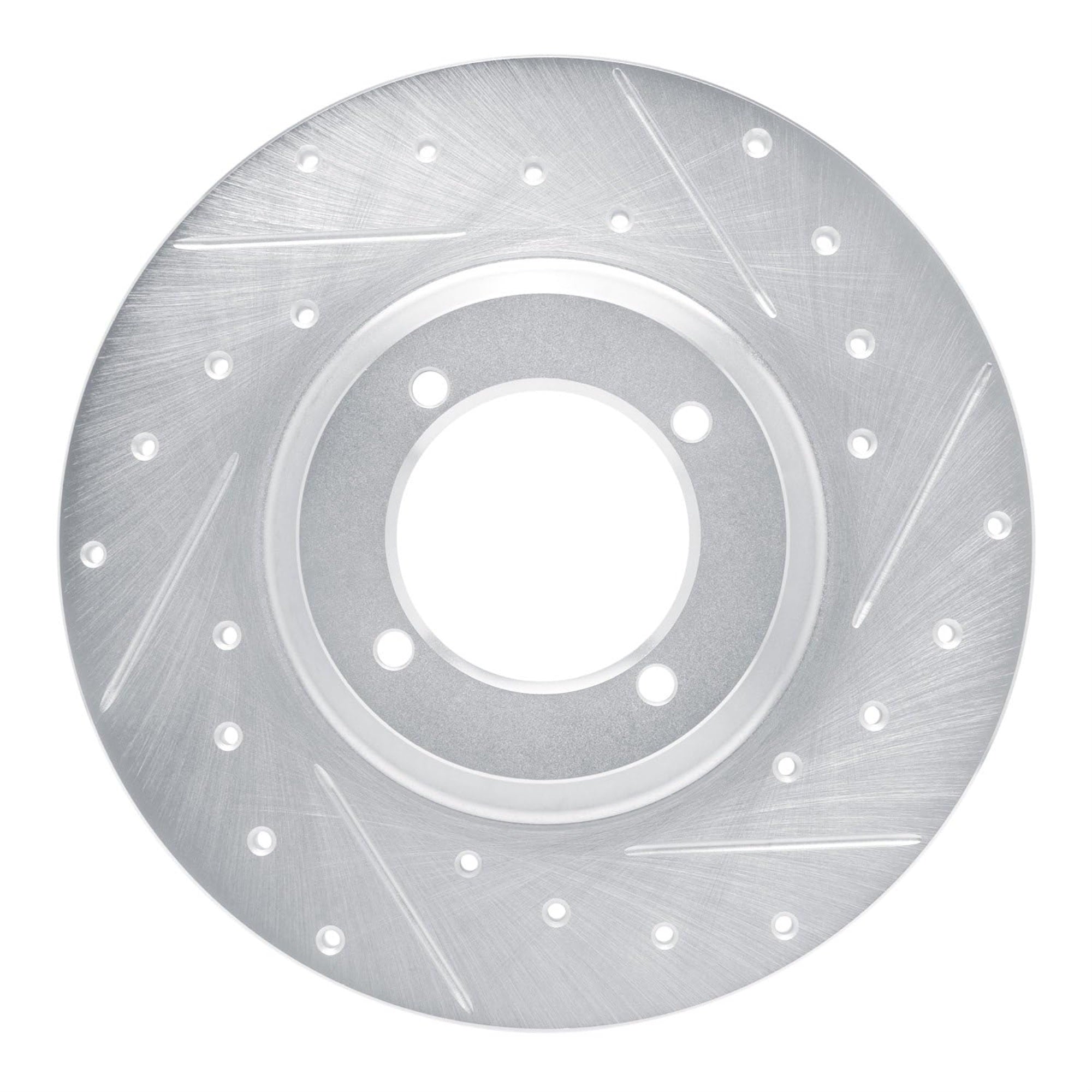 R1 Concepts Brake Rotor Drilled And Slotted Silver Edz-14000R