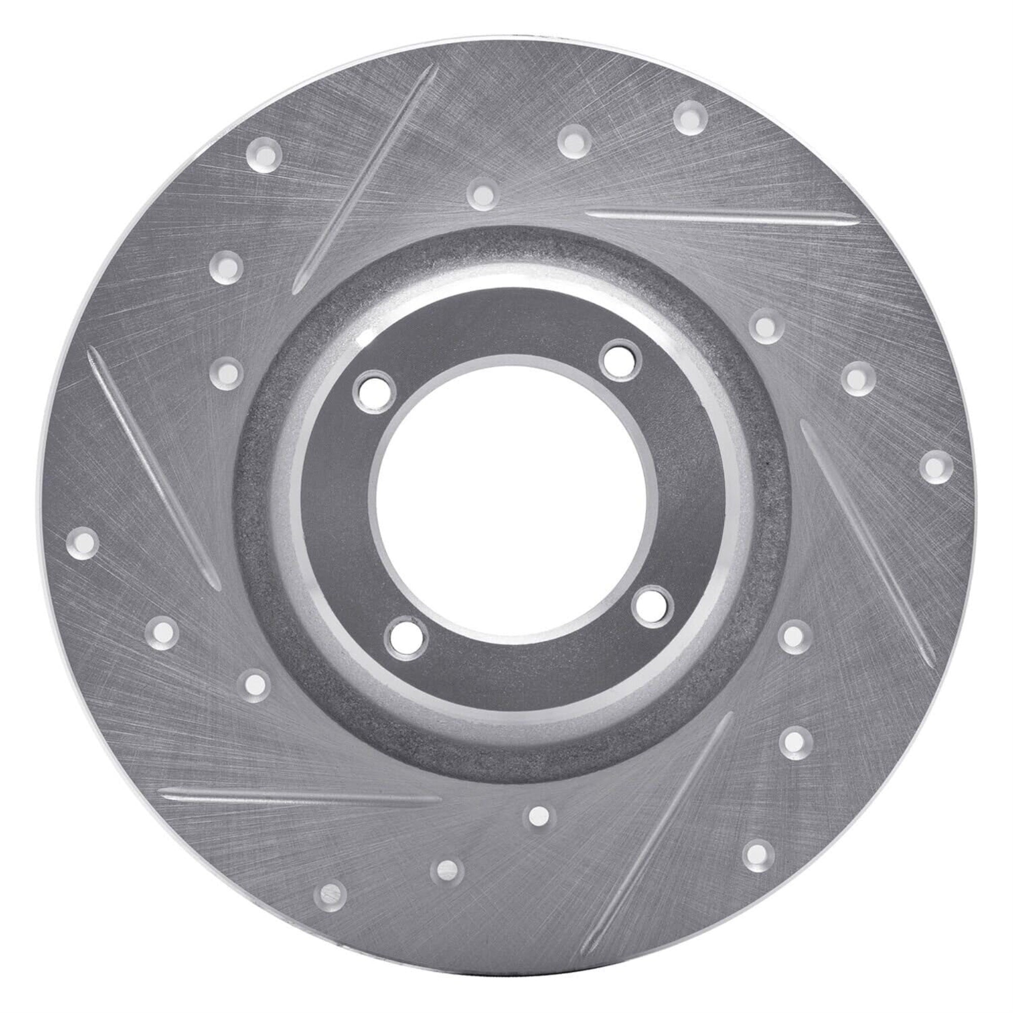 R1 Concepts Brake Rotor Drilled And Slotted Silver Edz-14001L