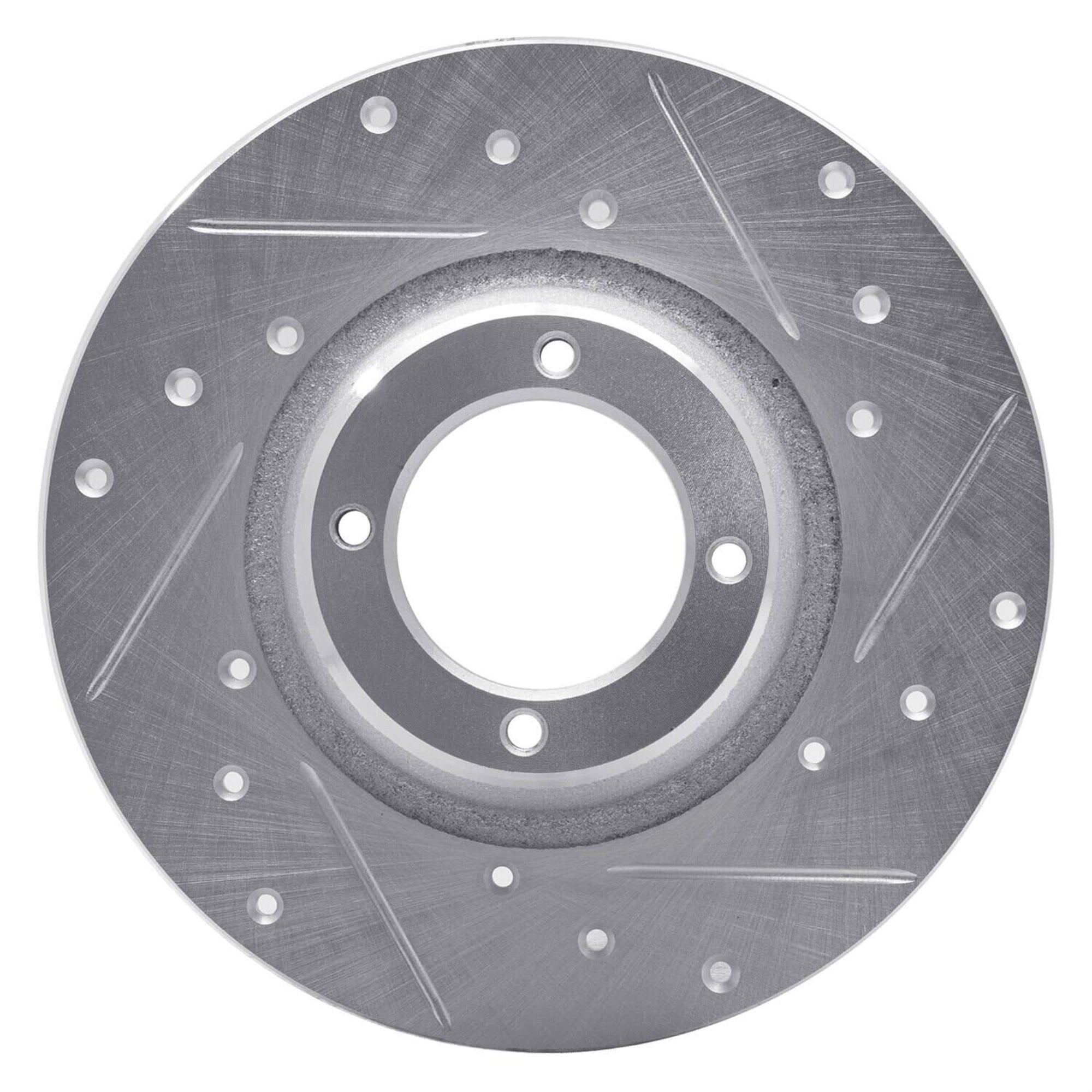 R1 Concepts Brake Rotor Drilled And Slotted Silver Edz-14001R