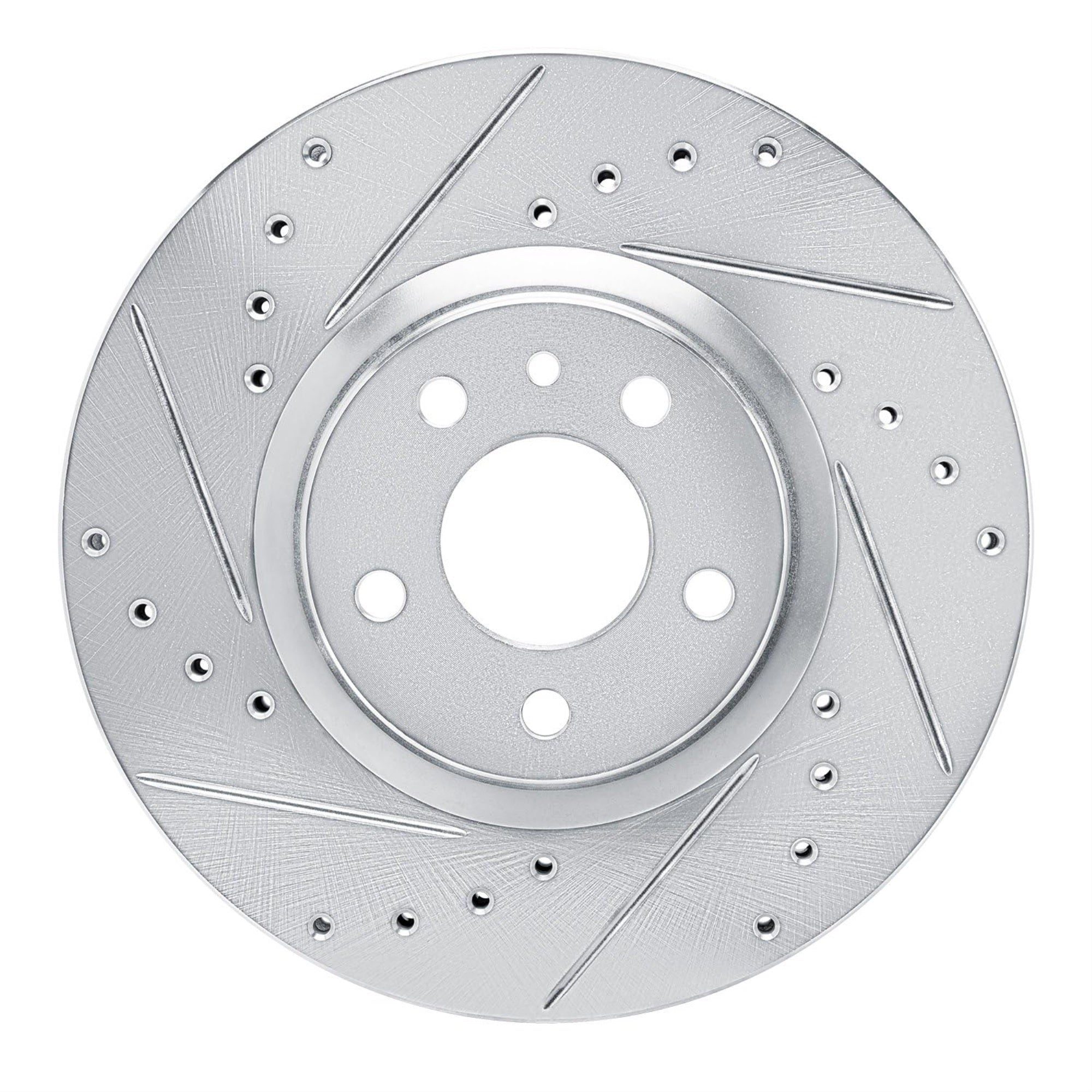 R1 Concepts Brake Rotor Drilled And Slotted Silver Edz-16014L