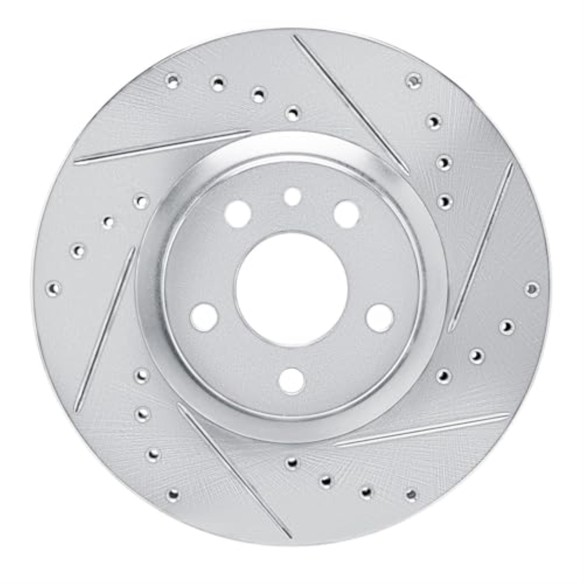 R1 Concepts Brake Rotor Drilled And Slotted Silver Edz-16014R