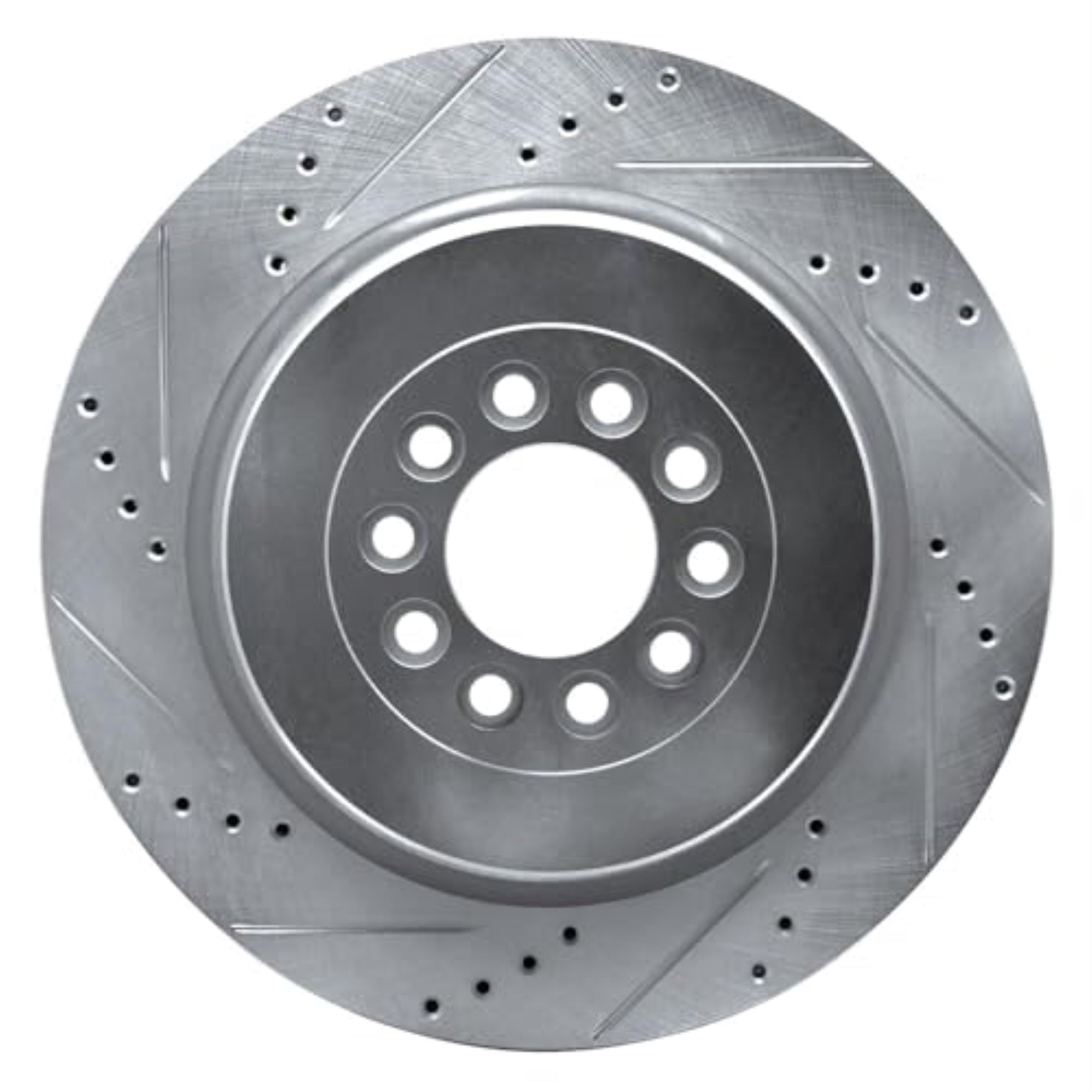 R1 Concepts Brake Rotor Drilled And Slotted Silver Edz-20014L