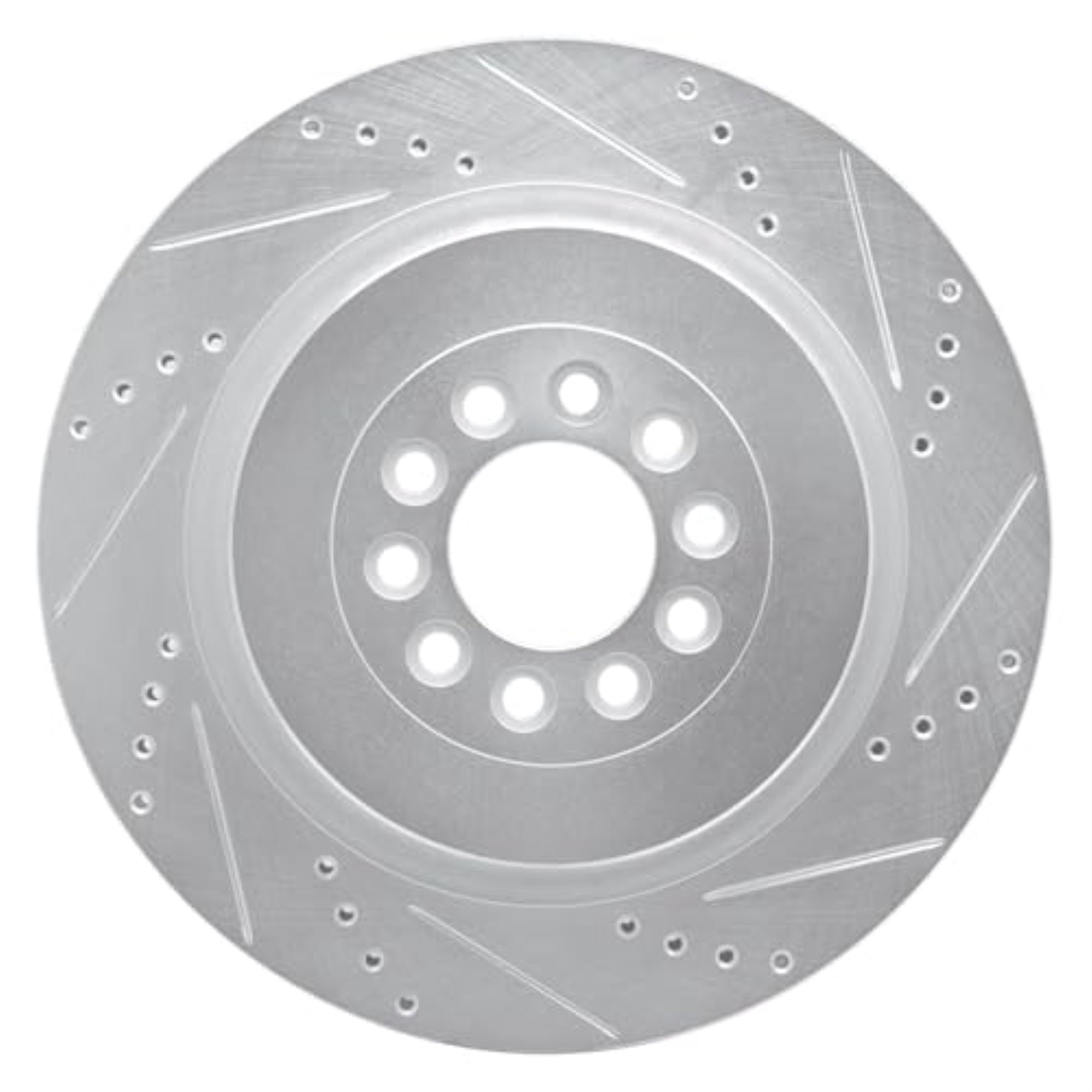 R1 Concepts Brake Rotor Drilled And Slotted Silver Edz-20014R