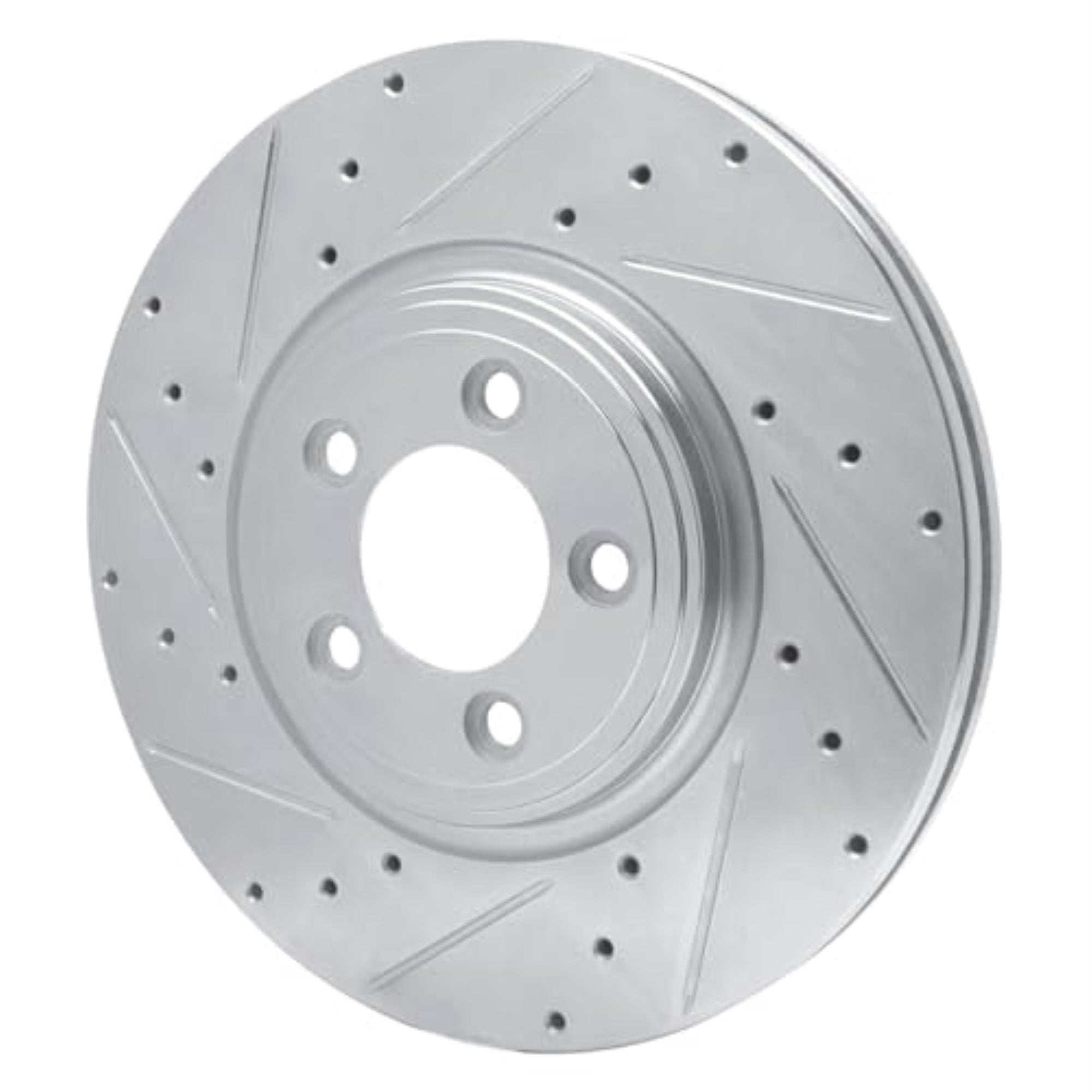 R1 Concepts Brake Rotor Drilled And Slotted Silver Edz-20019L