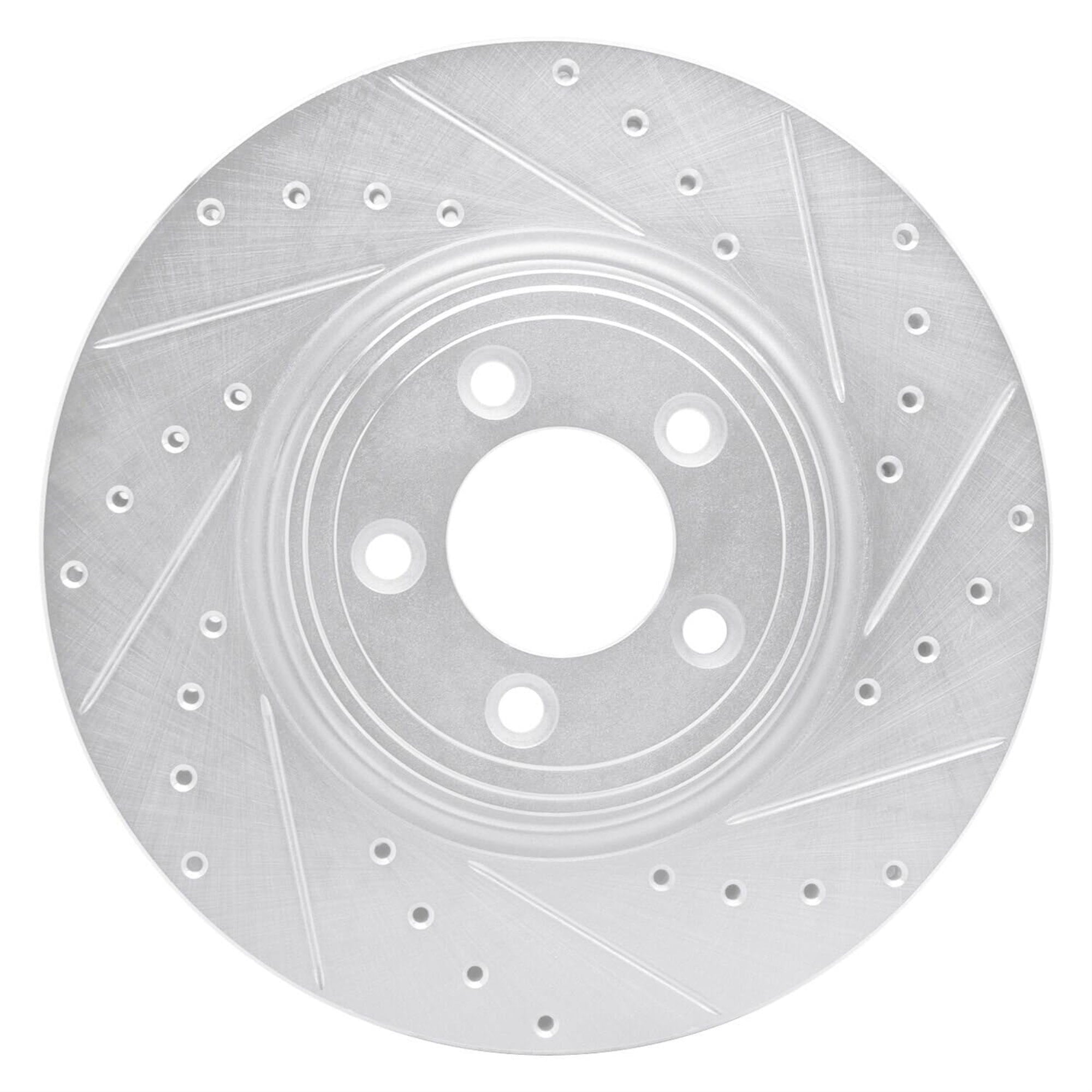 R1 Concepts Brake Rotor Drilled And Slotted Silver Edz-20019R