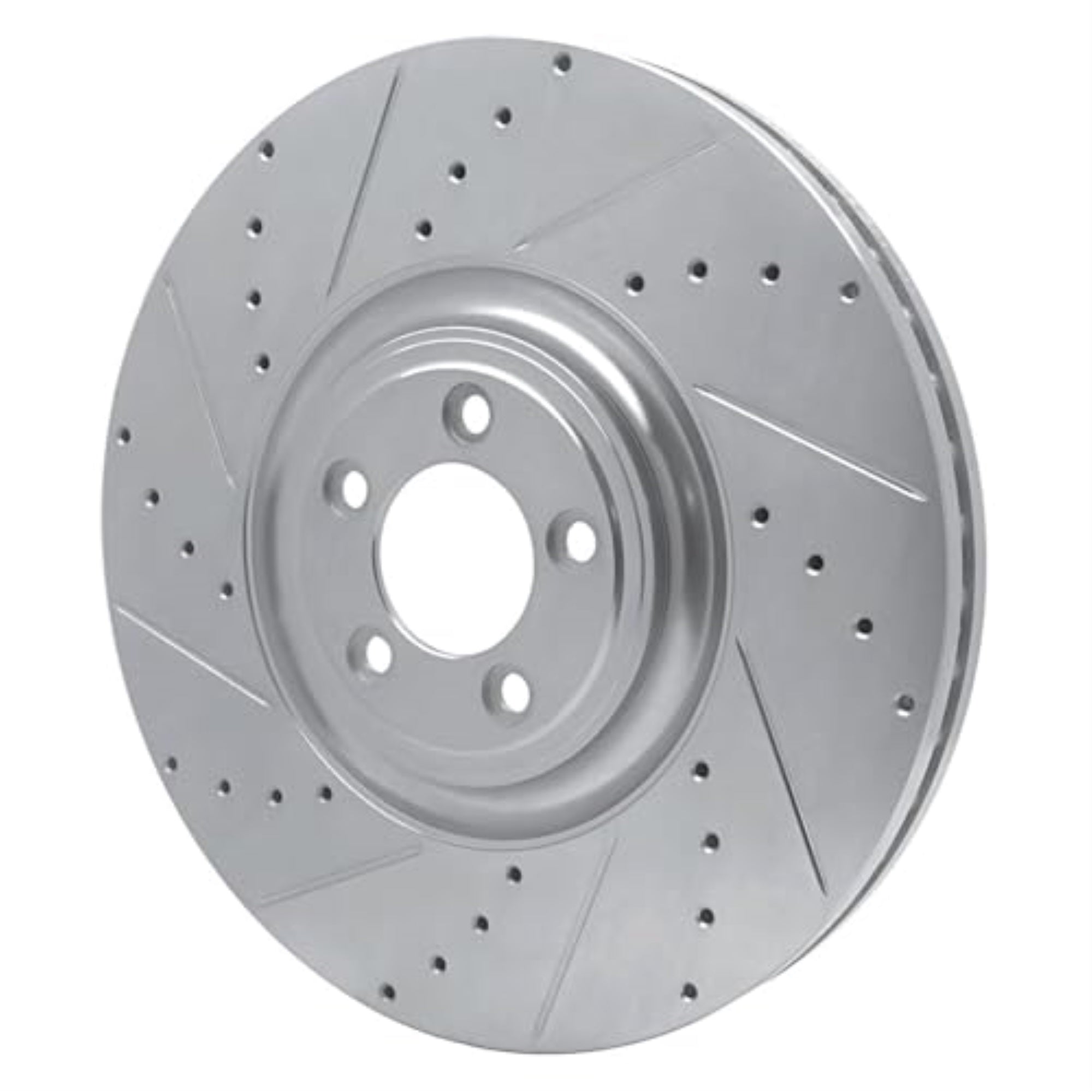 R1 Concepts Brake Rotor Drilled And Slotted Silver Edz-20026L