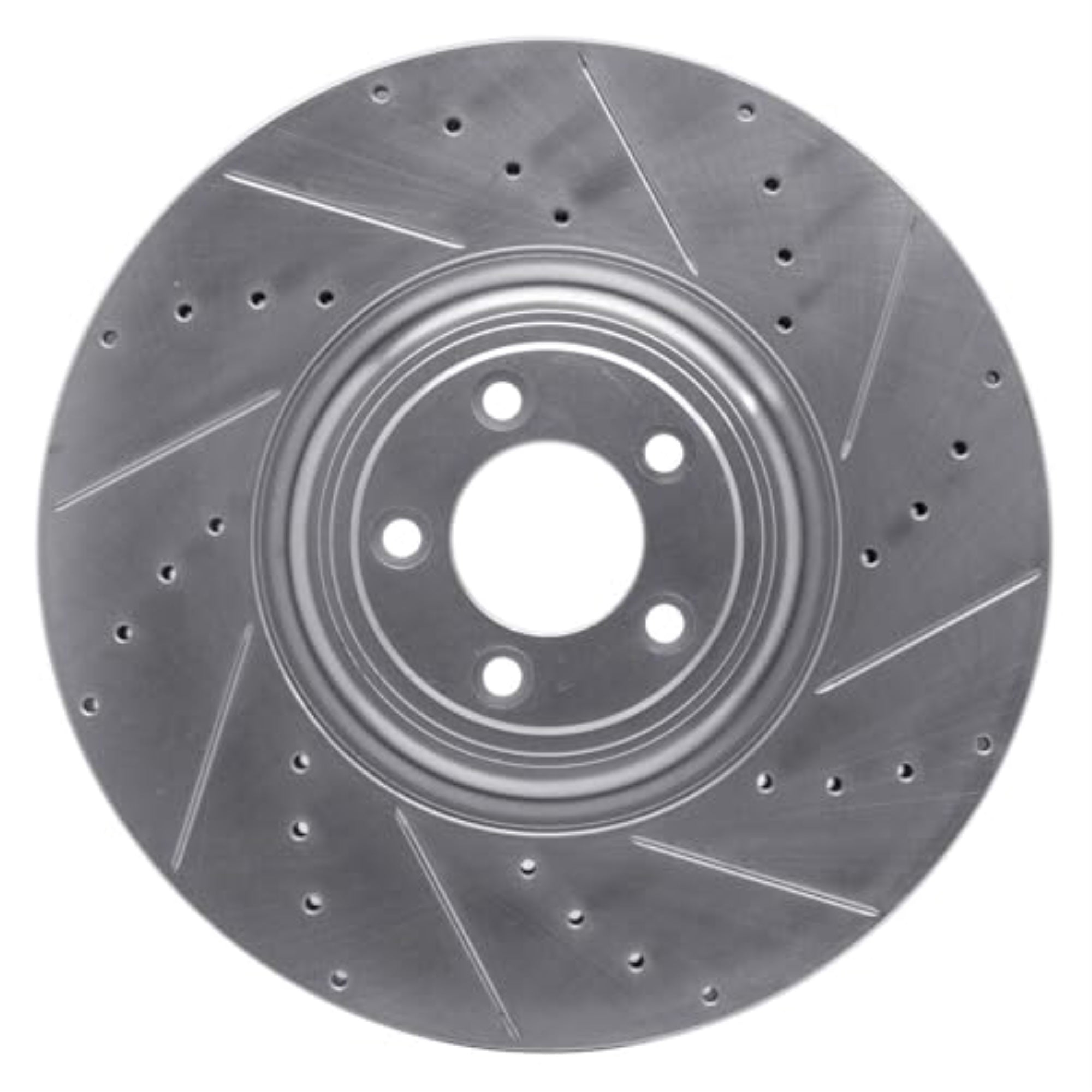 R1 Concepts Brake Rotor Drilled And Slotted Silver Edz-20026R