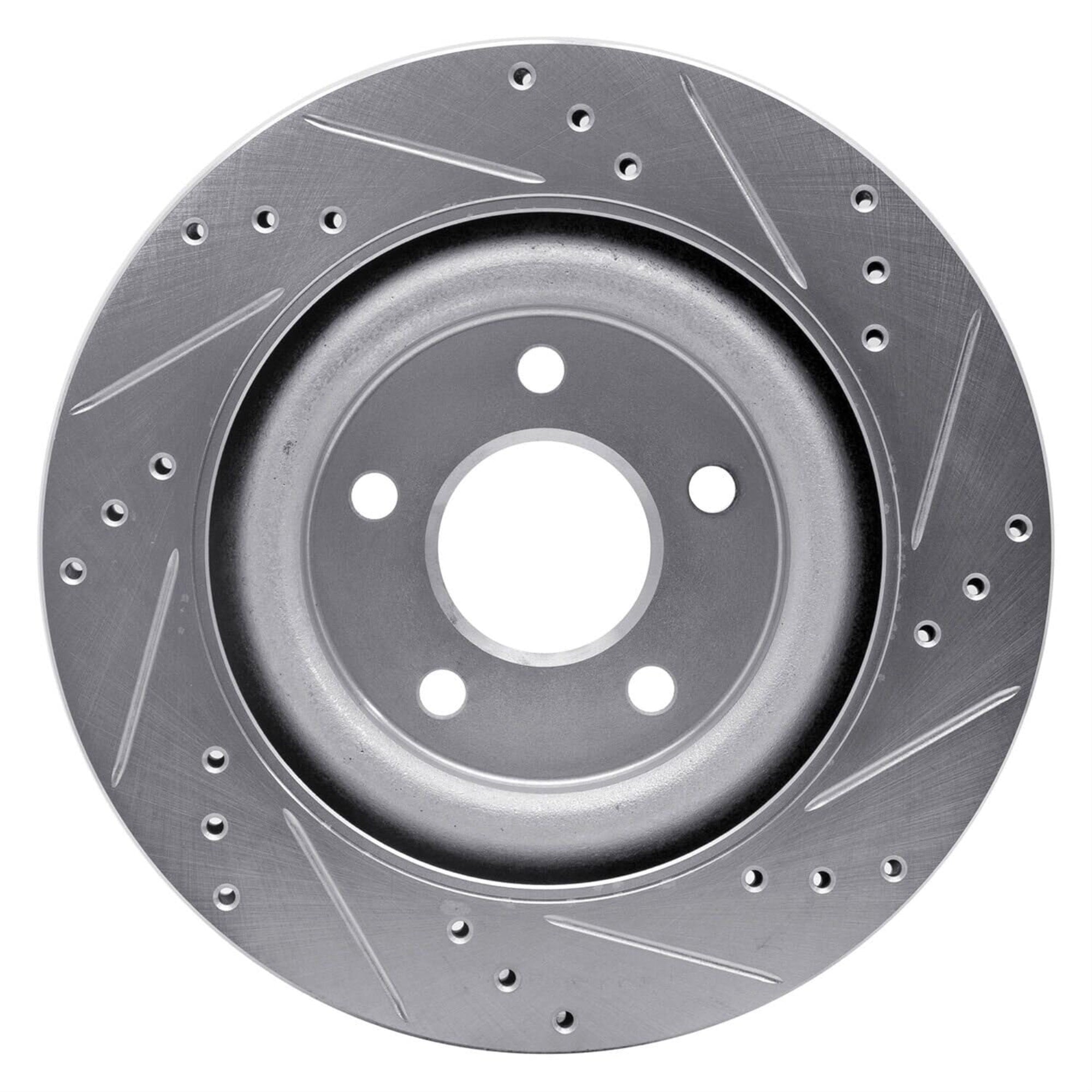 R1 Concepts Brake Rotor Drilled And Slotted Silver Edz-20029L
