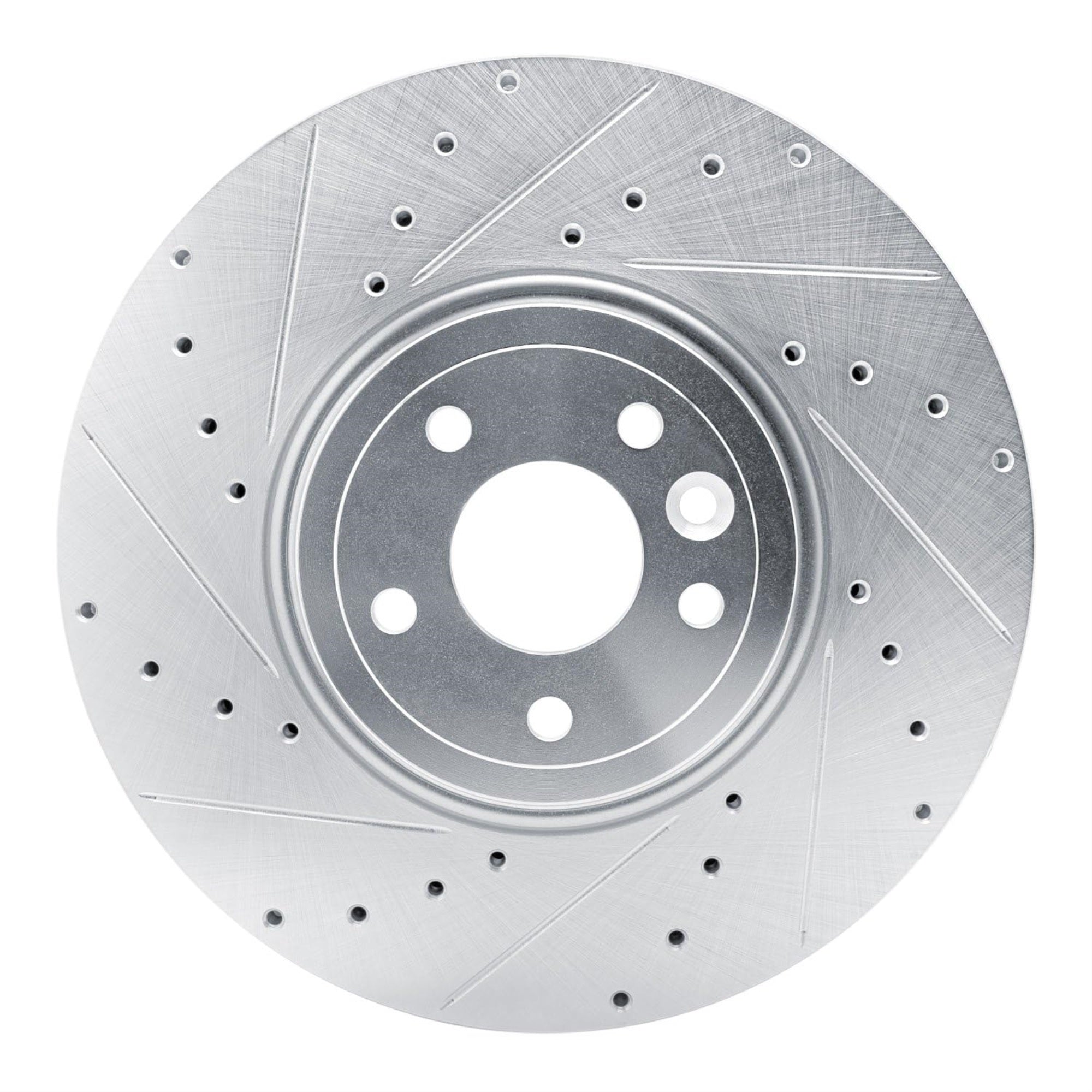R1 Concepts Brake Rotor Drilled And Slotted Silver Edz-20032L