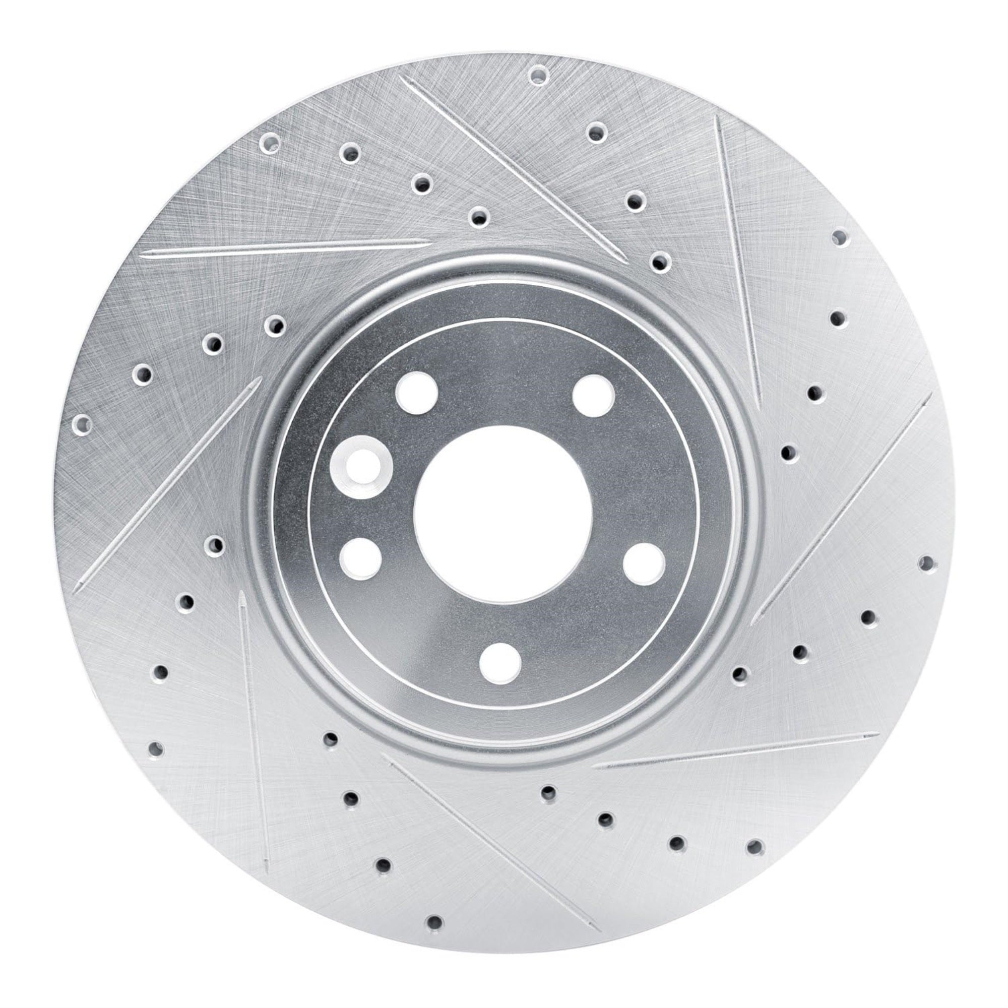 R1 Concepts Brake Rotor Drilled And Slotted Silver Edz-20032R