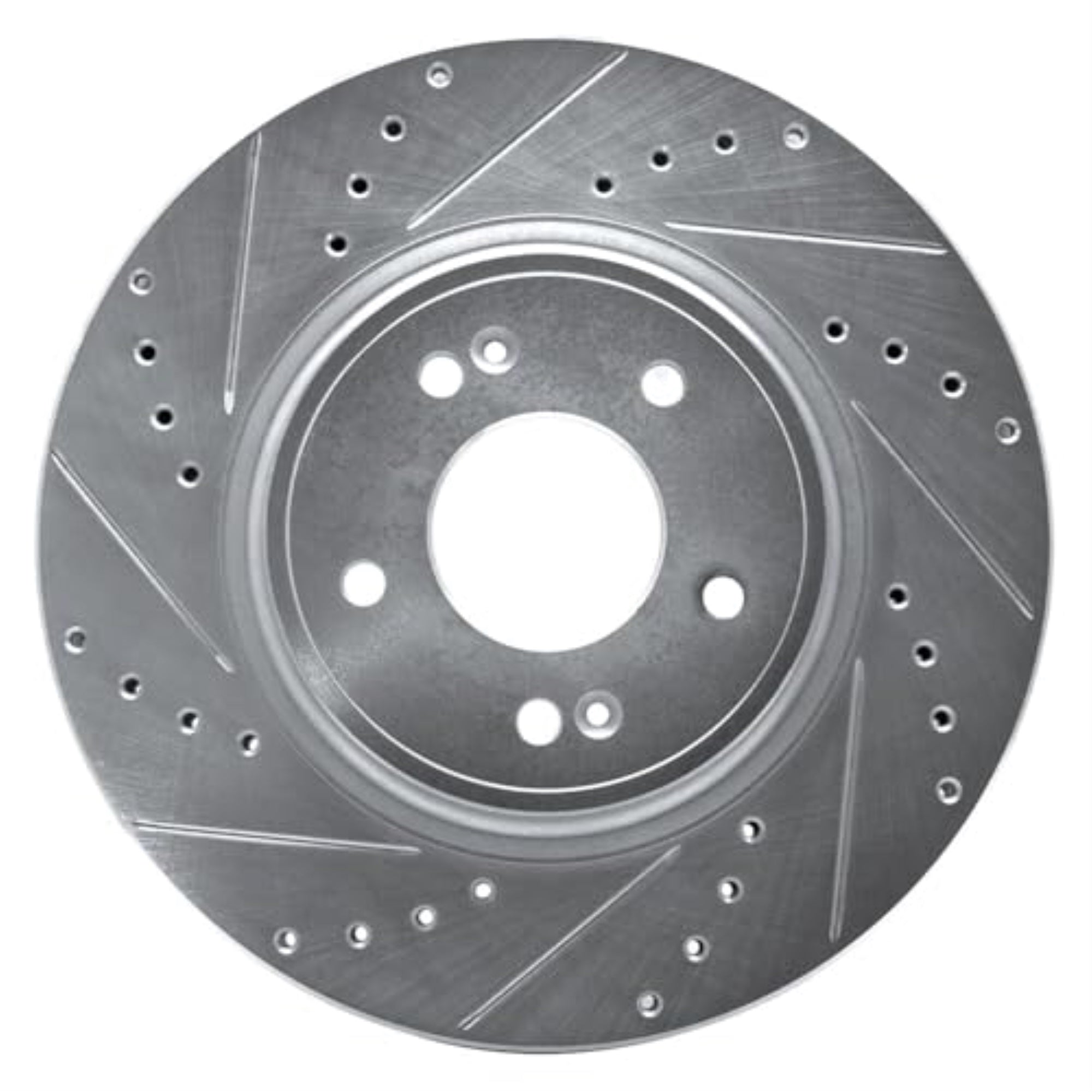 R1 Concepts Brake Rotor Drilled And Slotted Silver Edz-21040L