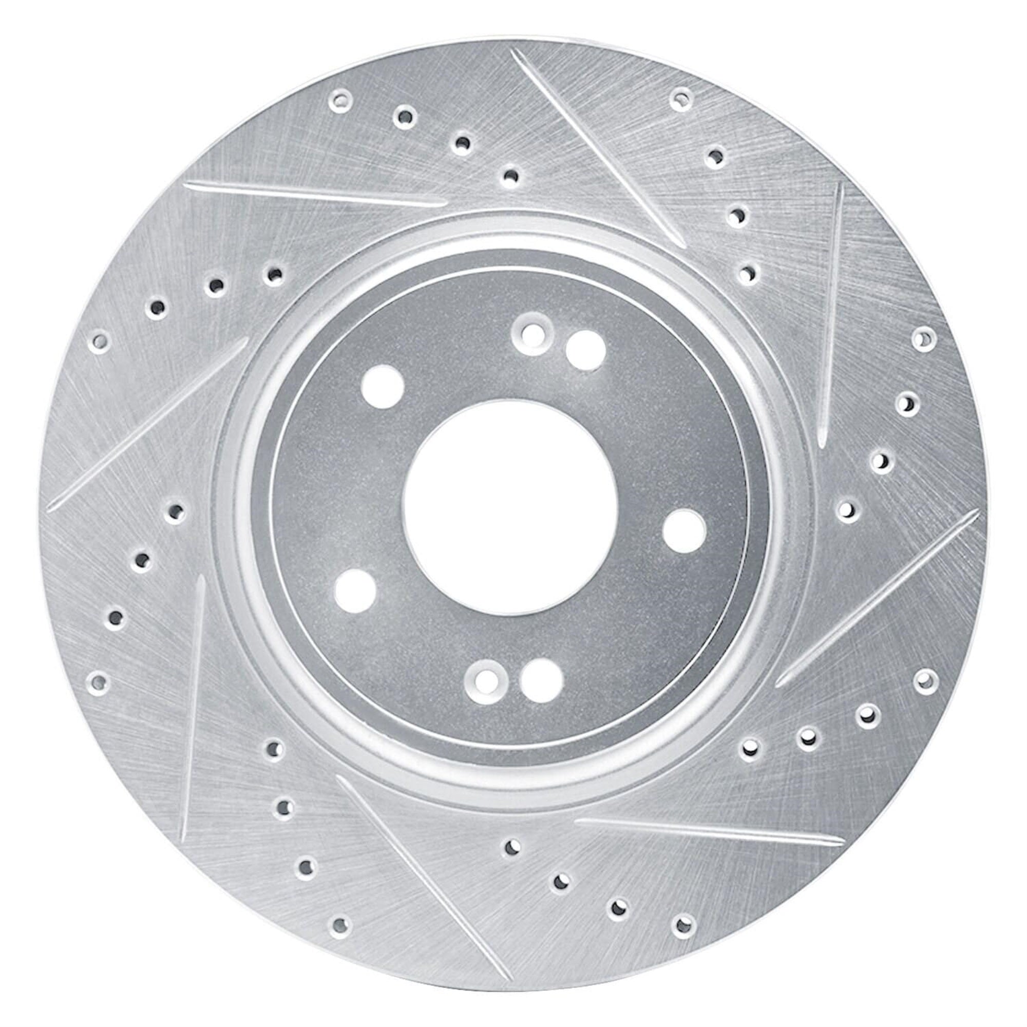 R1 Concepts Brake Rotor Drilled And Slotted Silver Edz-21040R