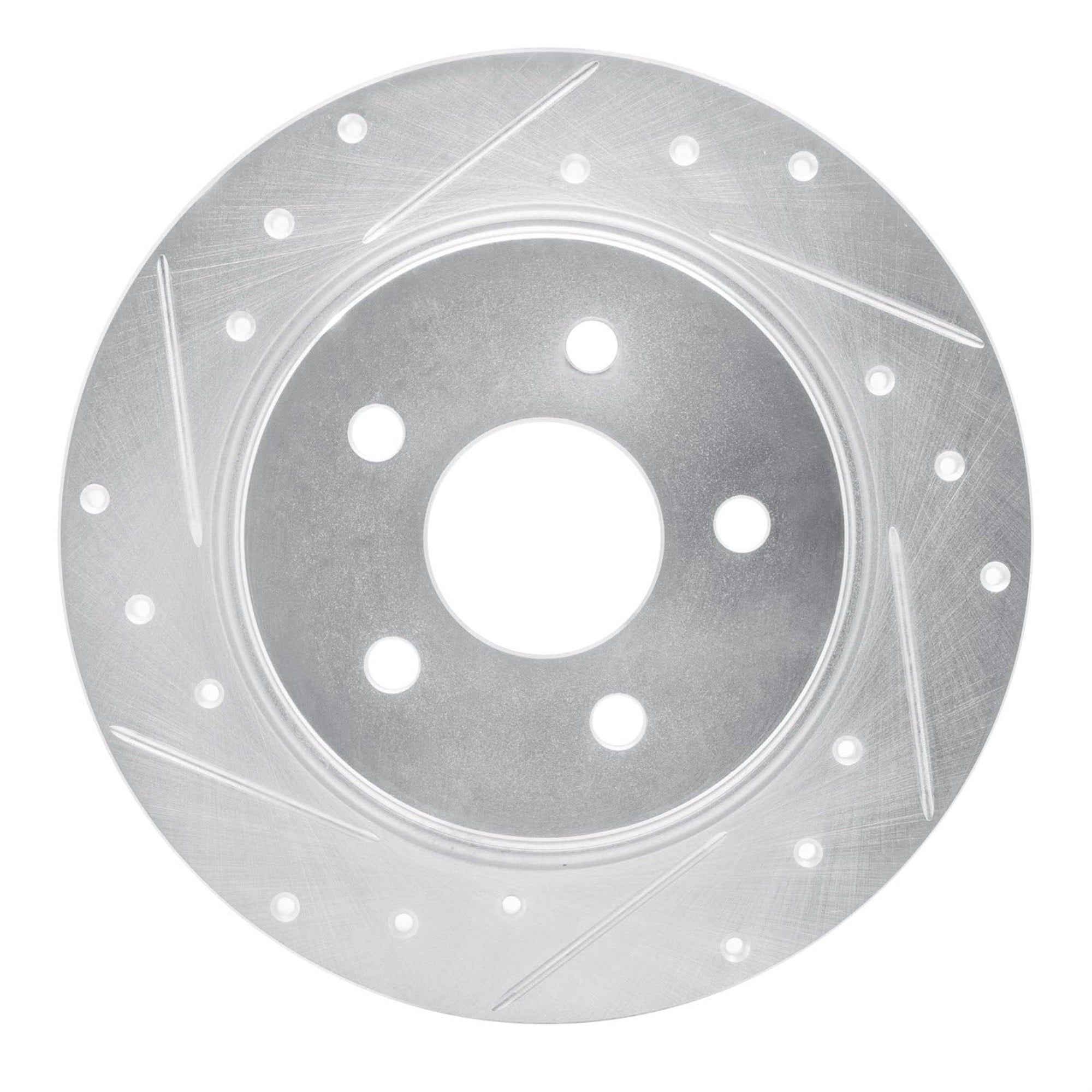 R1 Concepts Brake Rotor Drilled And Slotted Silver Edz-21045R
