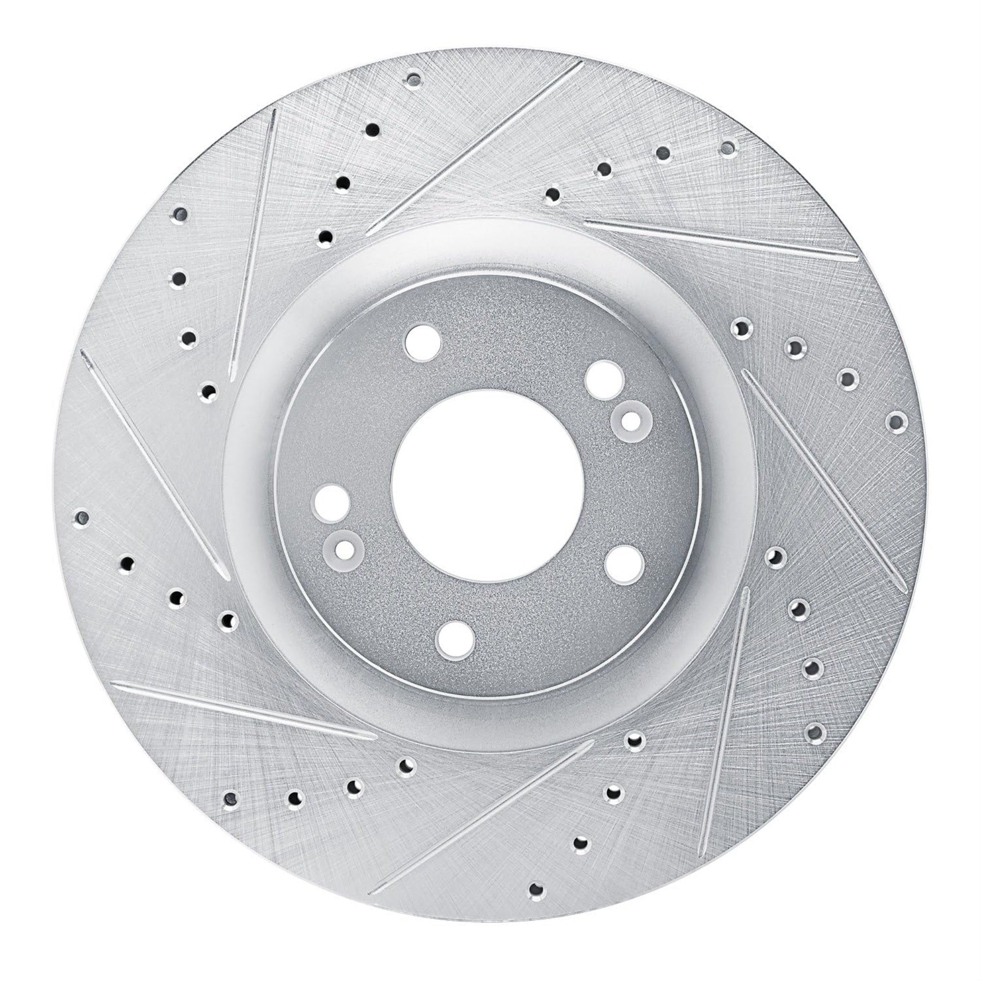 R1 Concepts Brake Rotor Drilled And Slotted Silver Edz-21046L