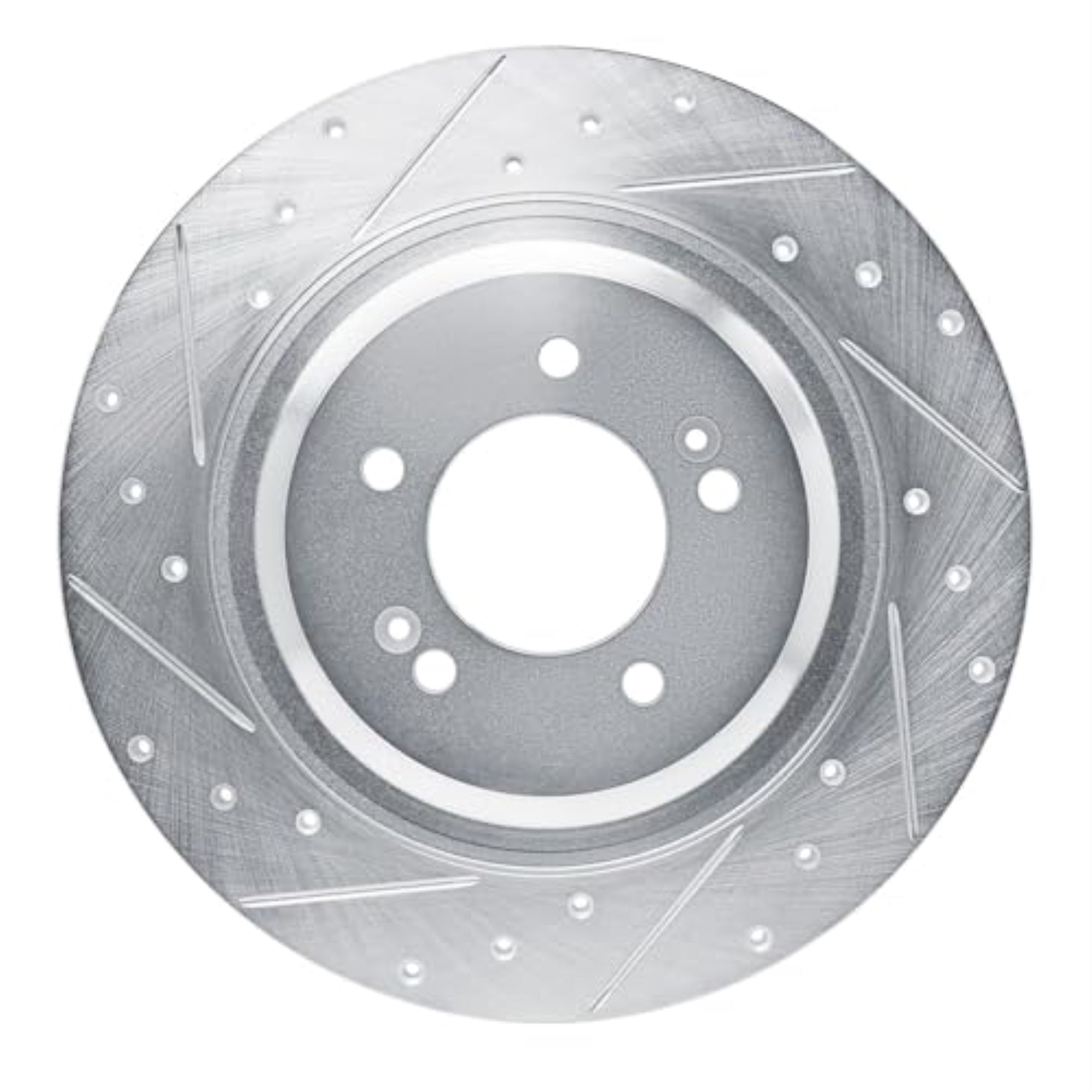 R1 Concepts Brake Rotor Drilled And Slotted Silver Edz-21049L