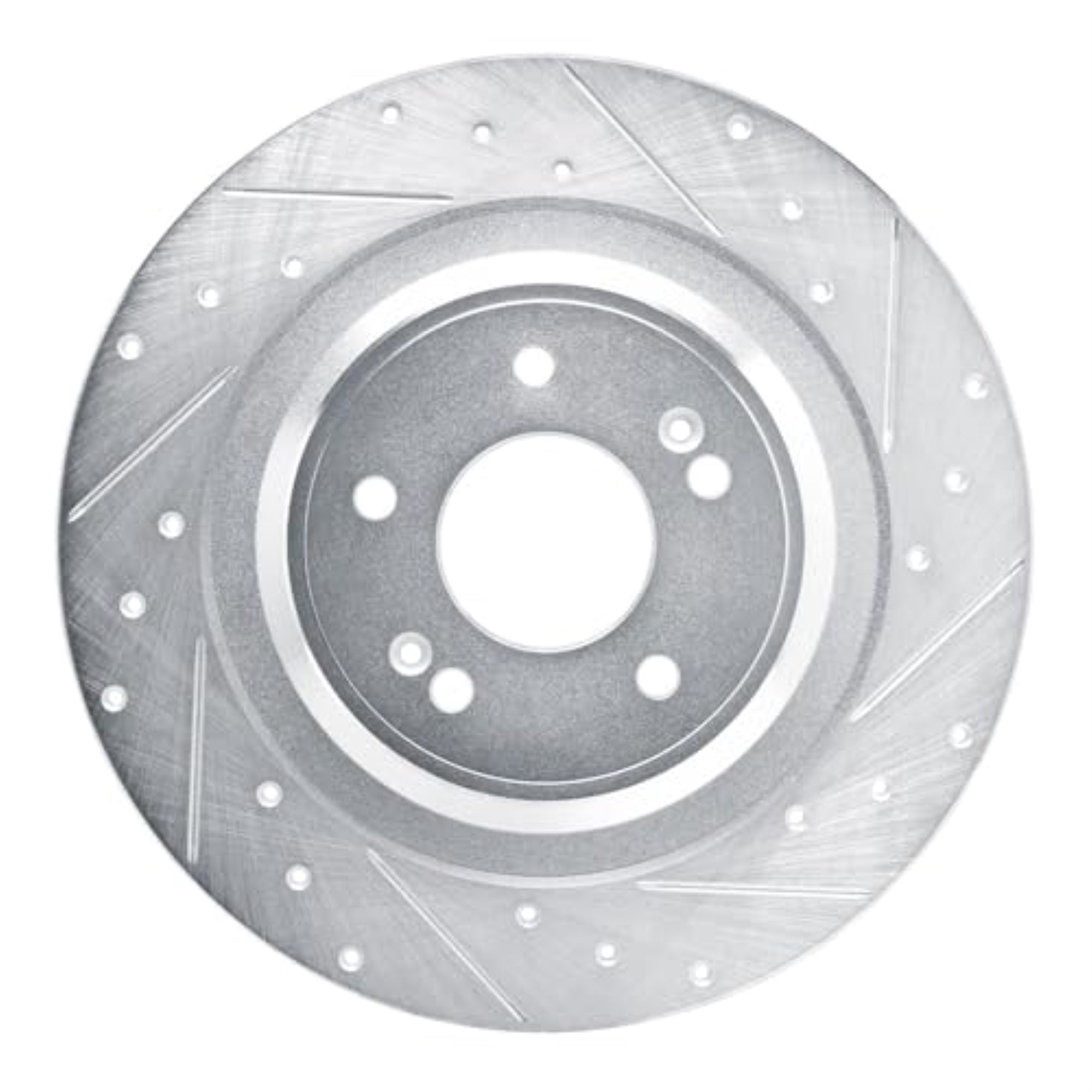 R1 Concepts Brake Rotor Drilled And Slotted Silver Edz-21051R