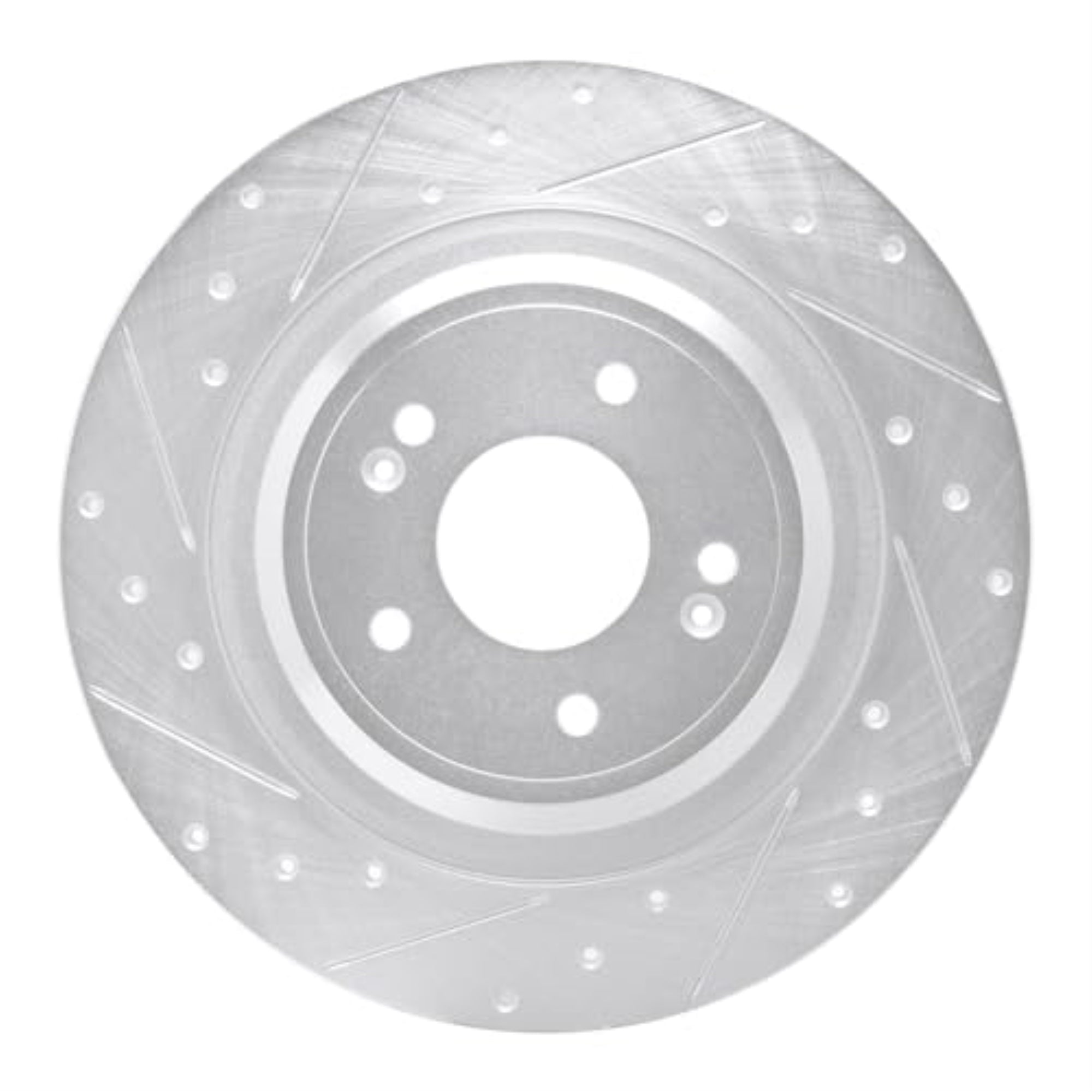 R1 Concepts Brake Rotor Drilled And Slotted Silver Edz-21054L