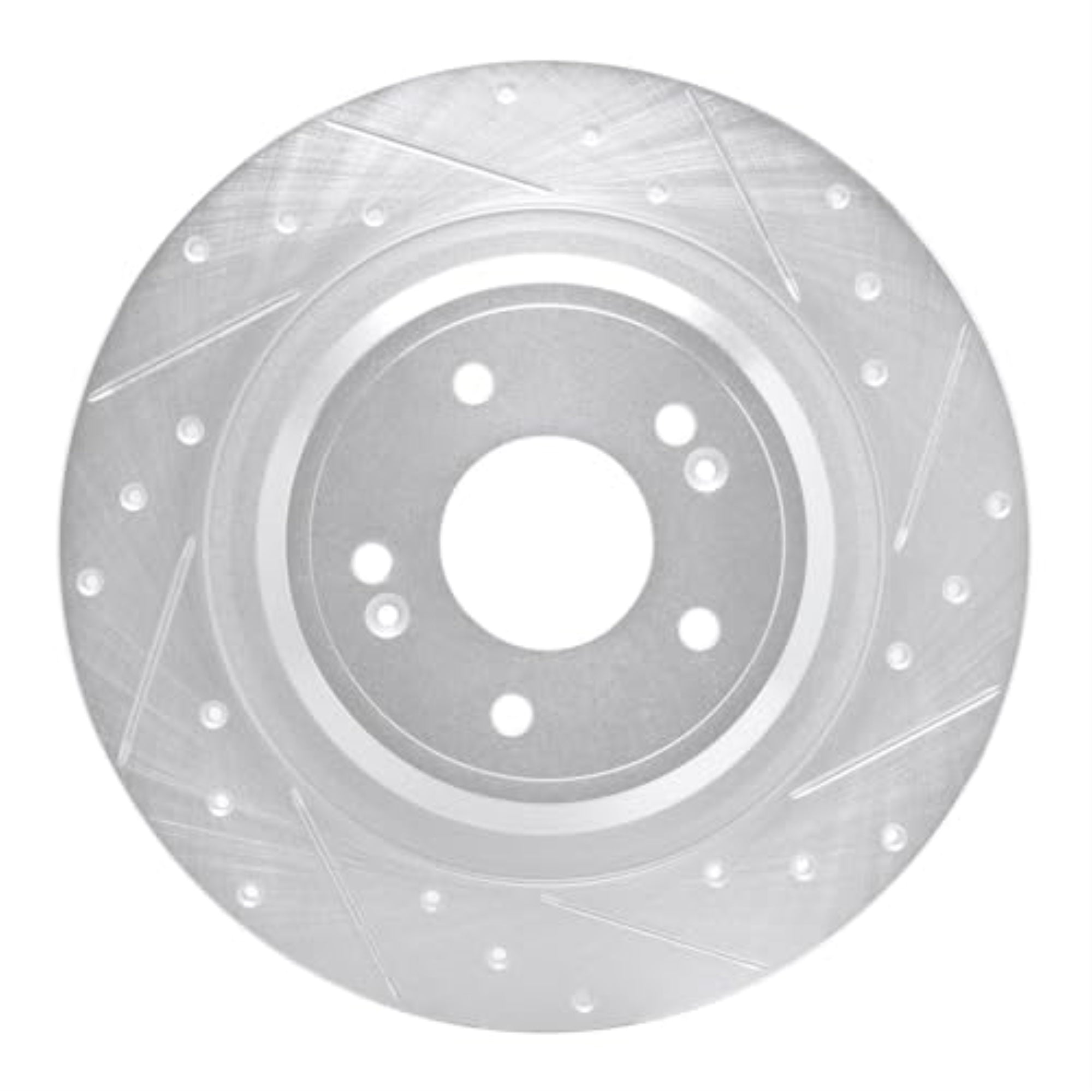R1 Concepts Brake Rotor Drilled And Slotted Silver Edz-21054R
