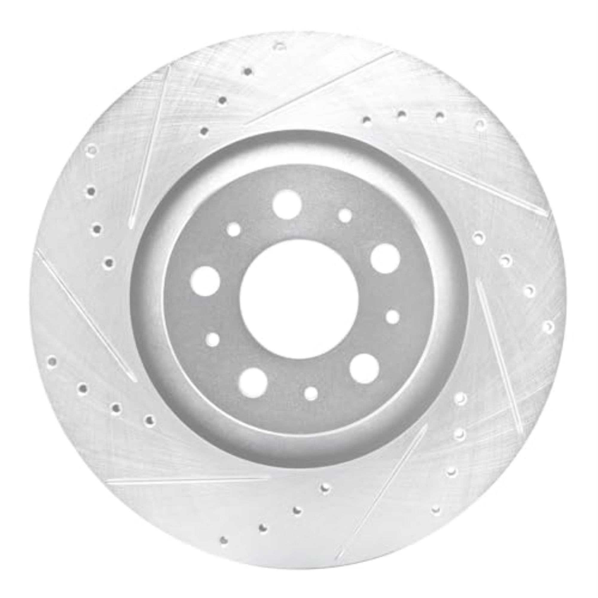 R1 Concepts Brake Rotor Drilled And Slotted Silver Edz-26008L