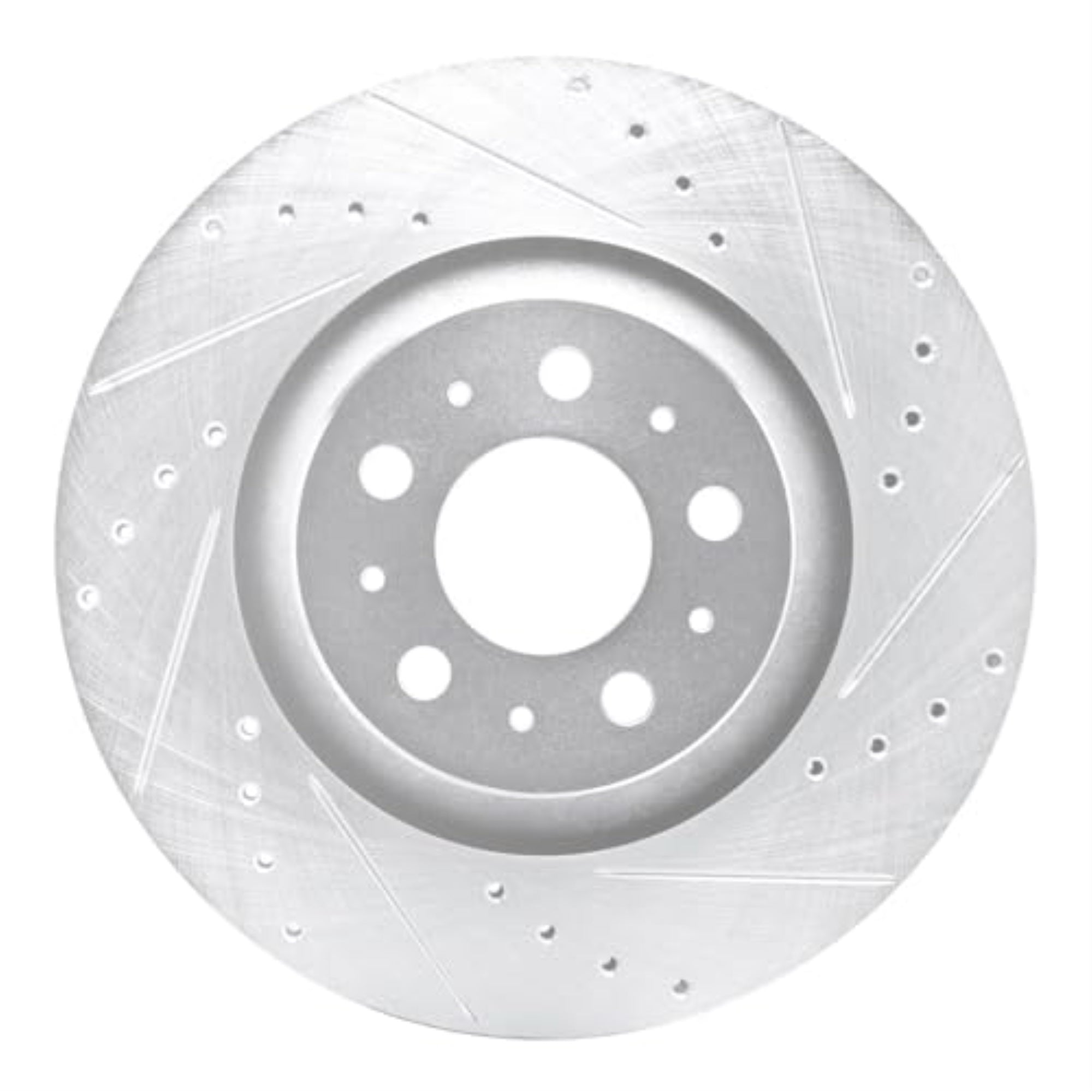 R1 Concepts Brake Rotor Drilled And Slotted Silver Edz-26008R